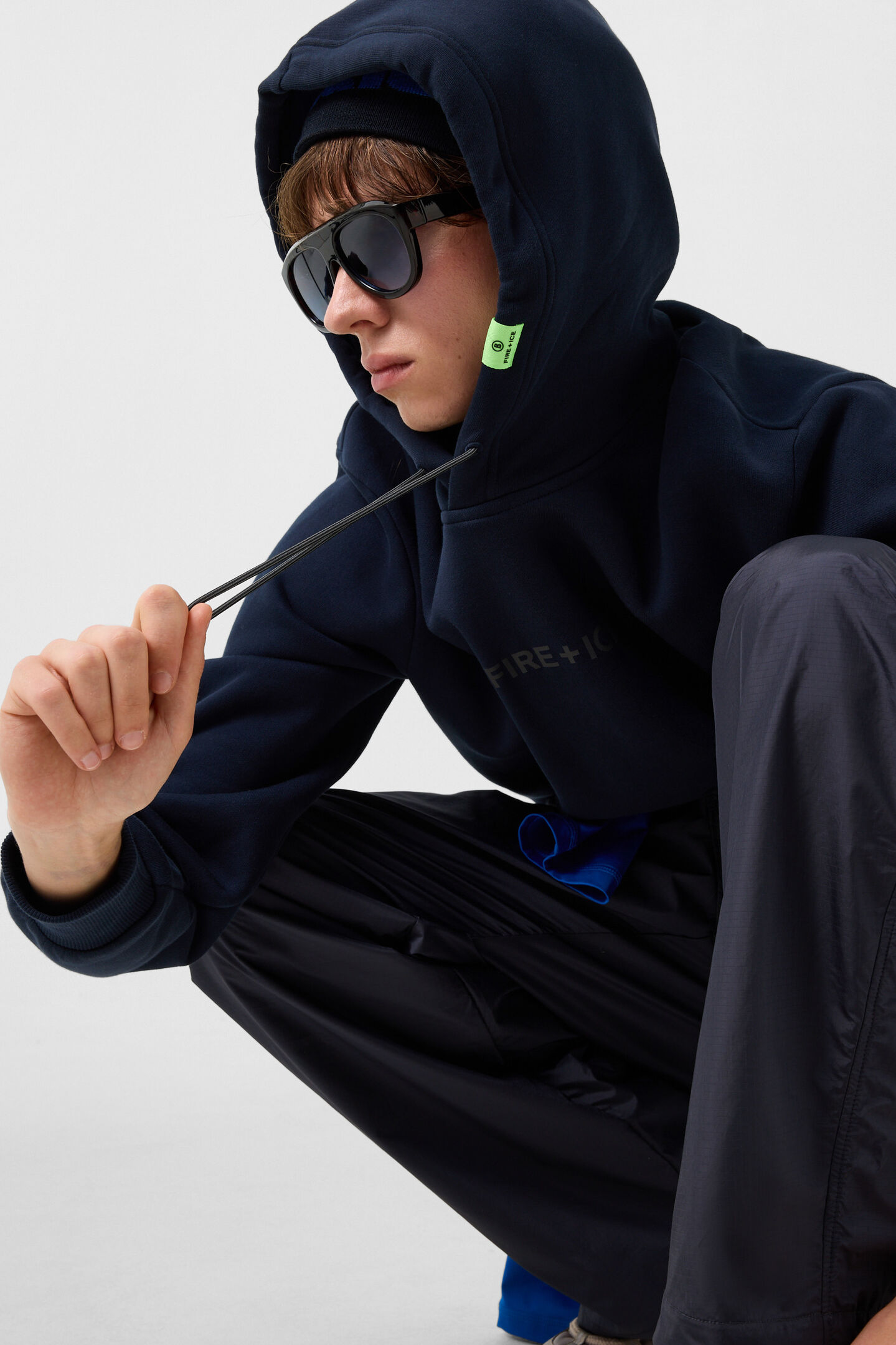 Covell Cotton Hoodie Navy