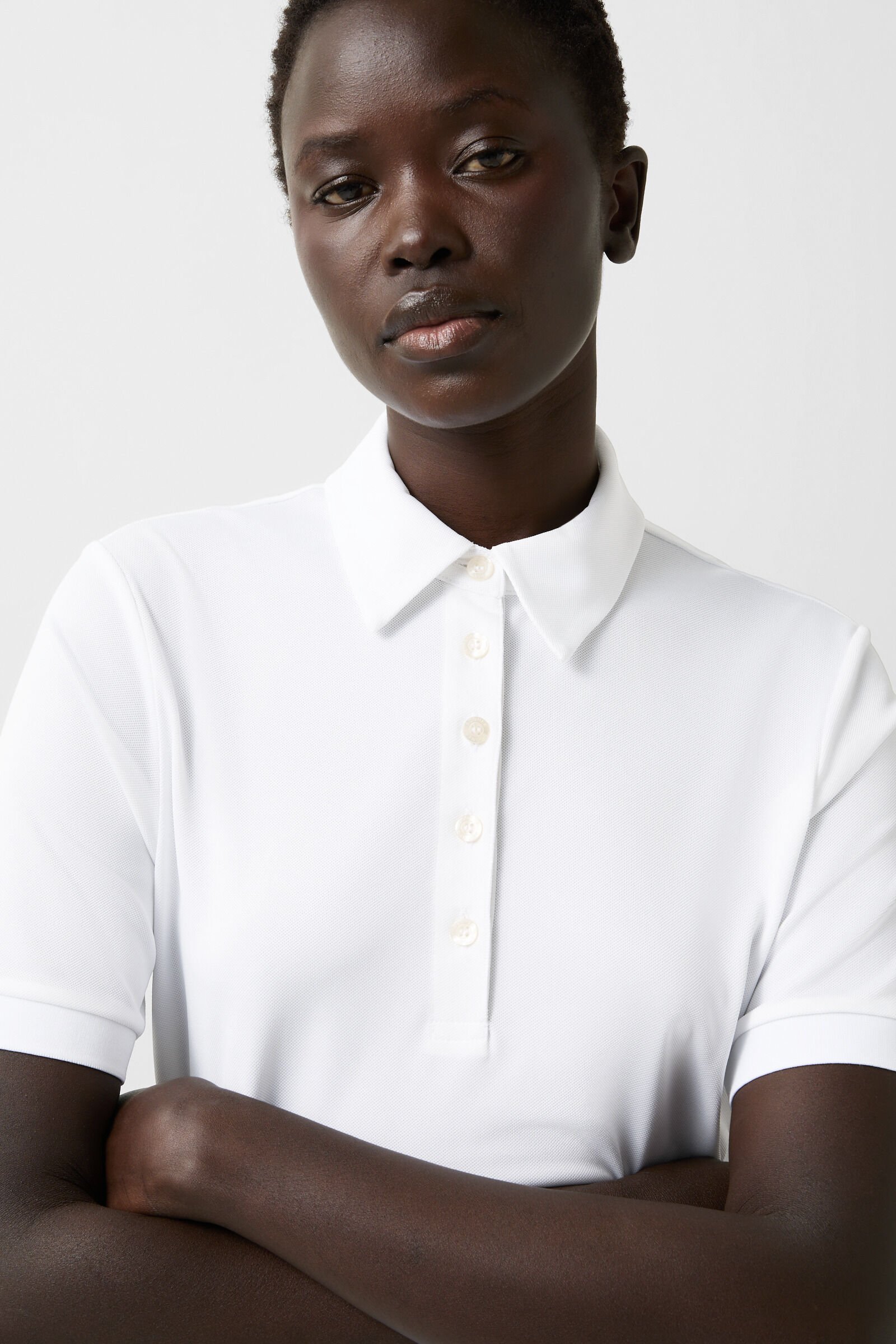 Danielle functional short-sleeved top Off-White