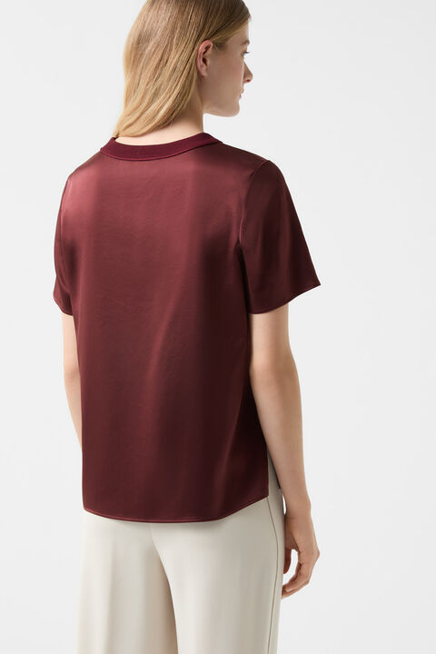 Satin shirt Dylan Wine red Satin shirt Dylan Wine red