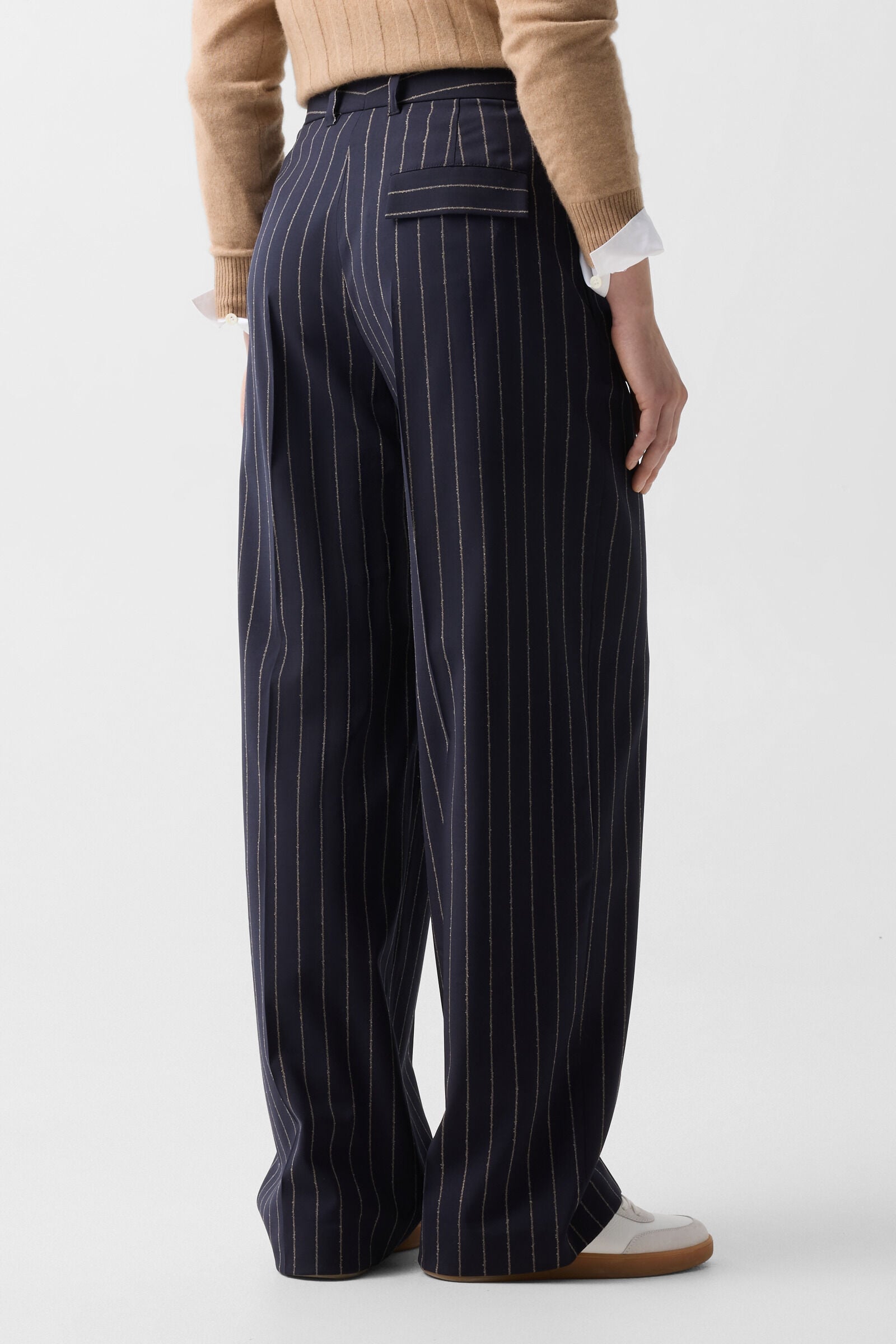 Schurwoll-Hose Joya Navy-Blau