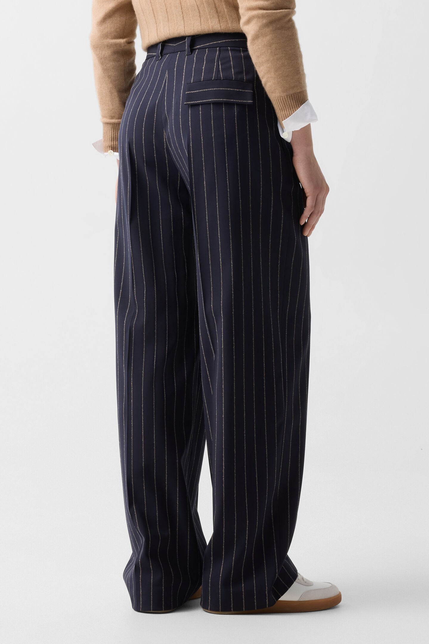 Schurwoll-Hose Joya Navy-Blau