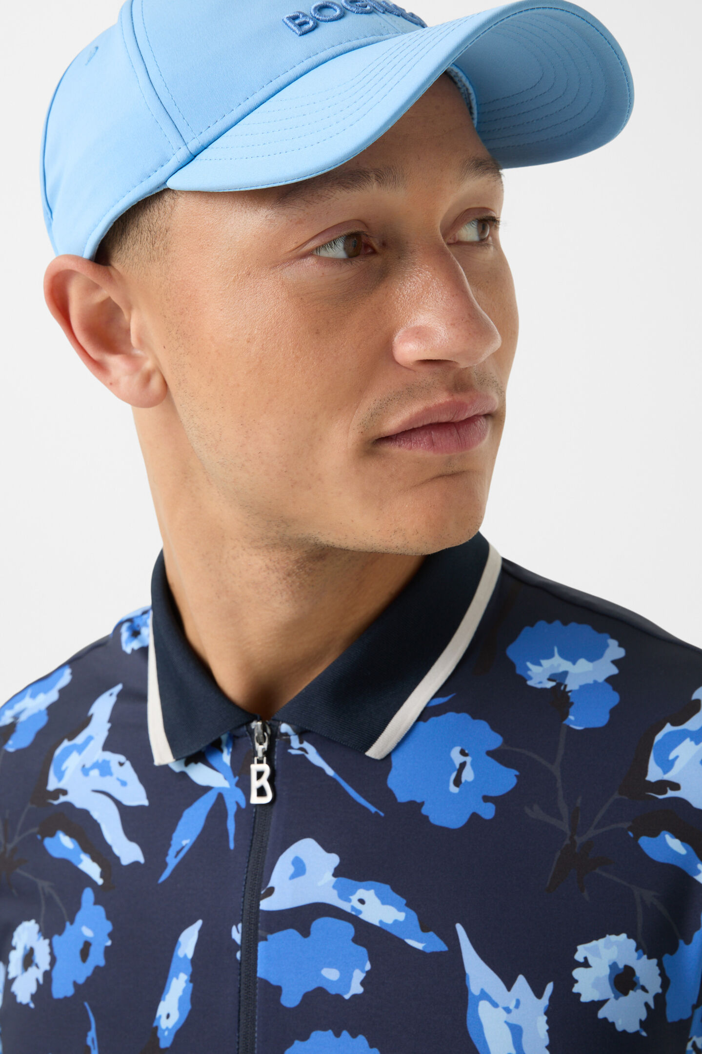 Funktions-Polo-Shirt Valentin Navy-Blau/Hellblau