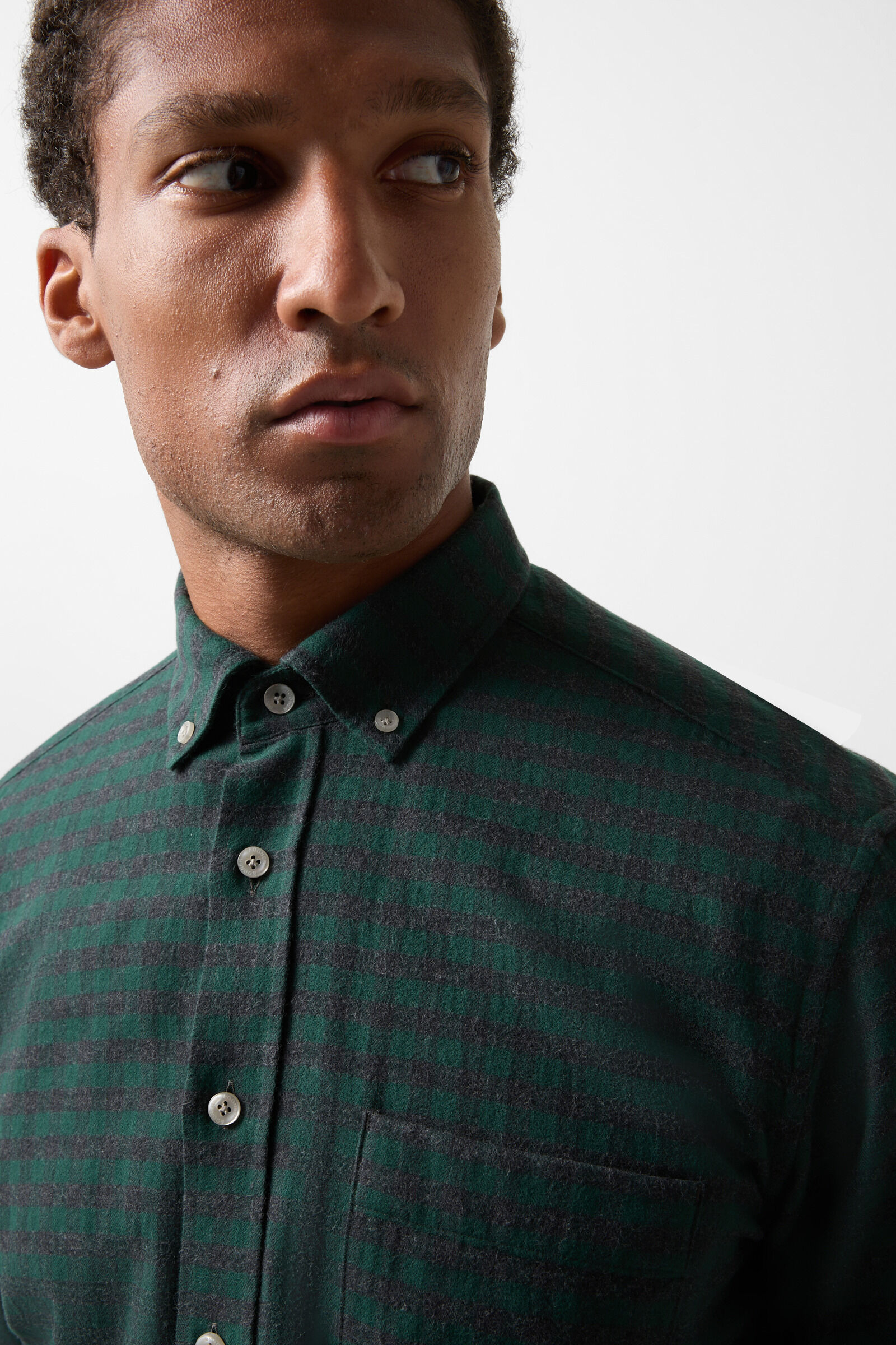 Timt flannel shirt Dark green/anthracite