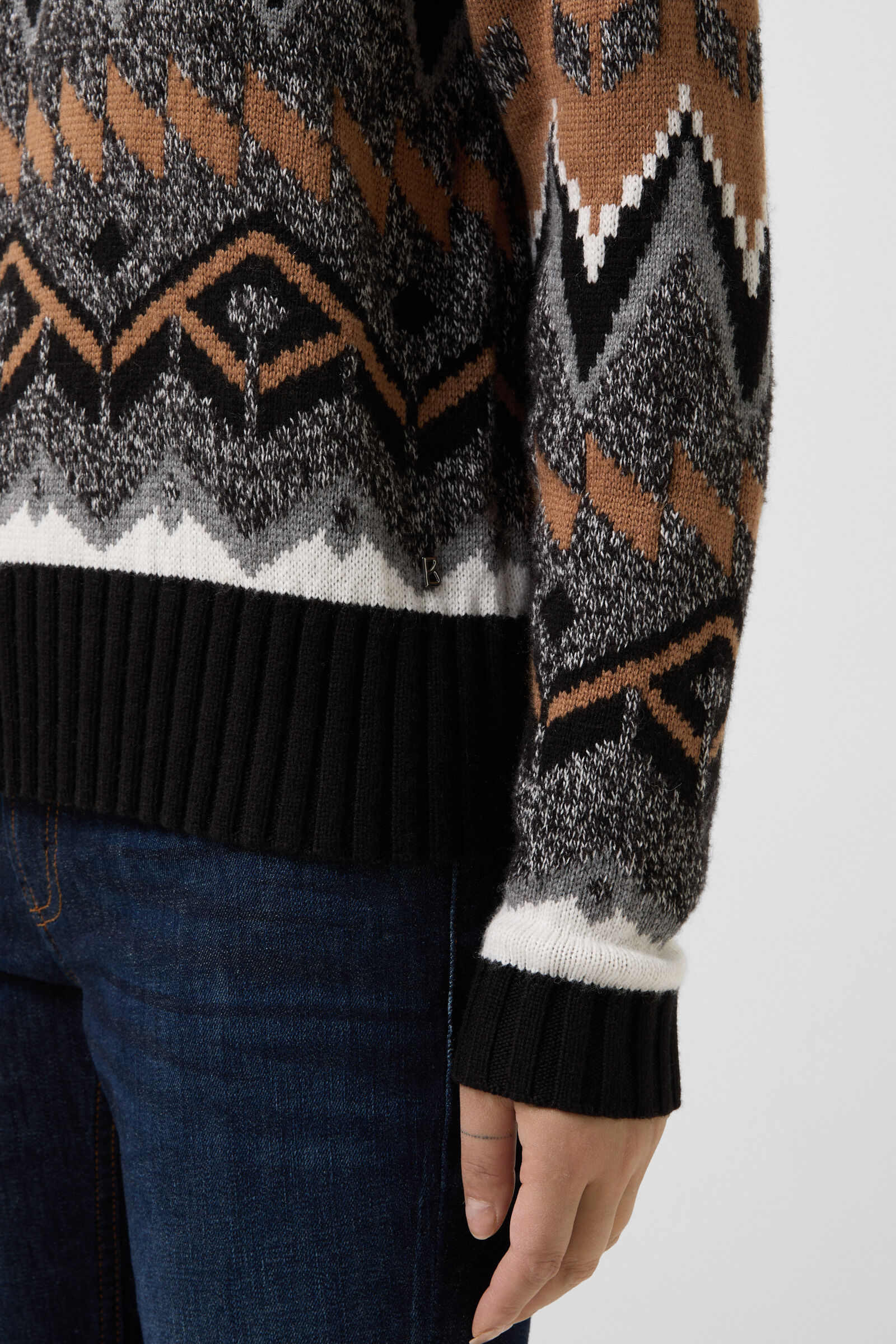 Norwegian jumper Raegan Black/grey/hazel