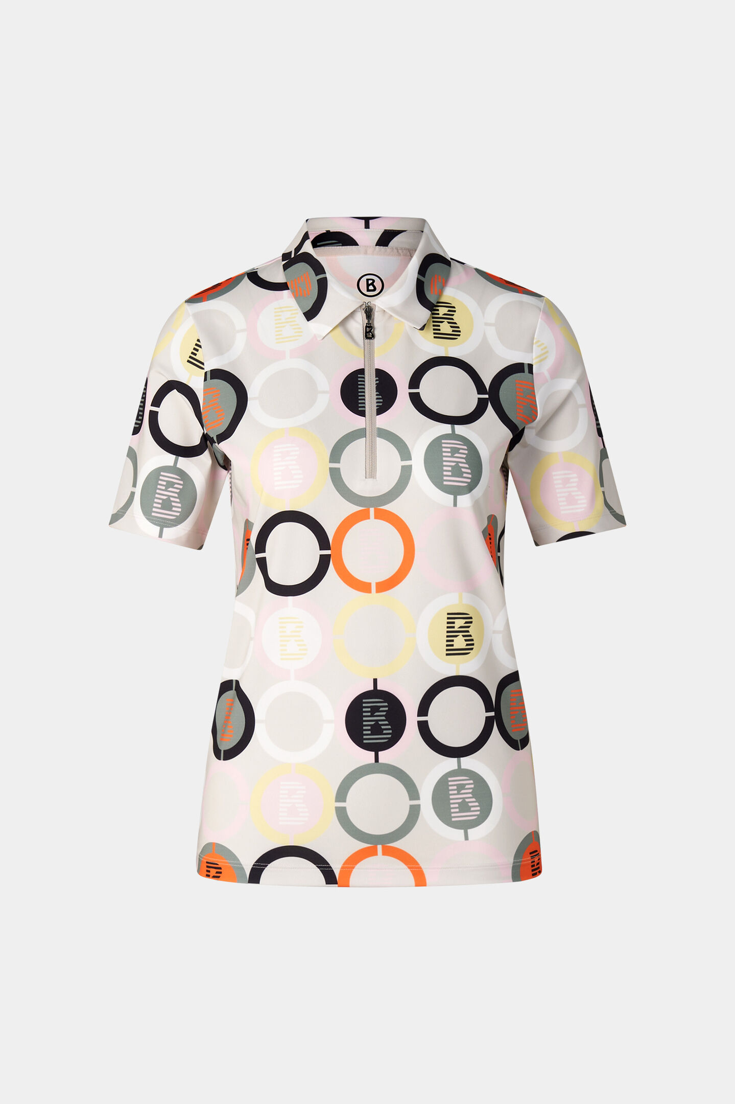 Taya functional short-sleeved top Sand/orange/grey