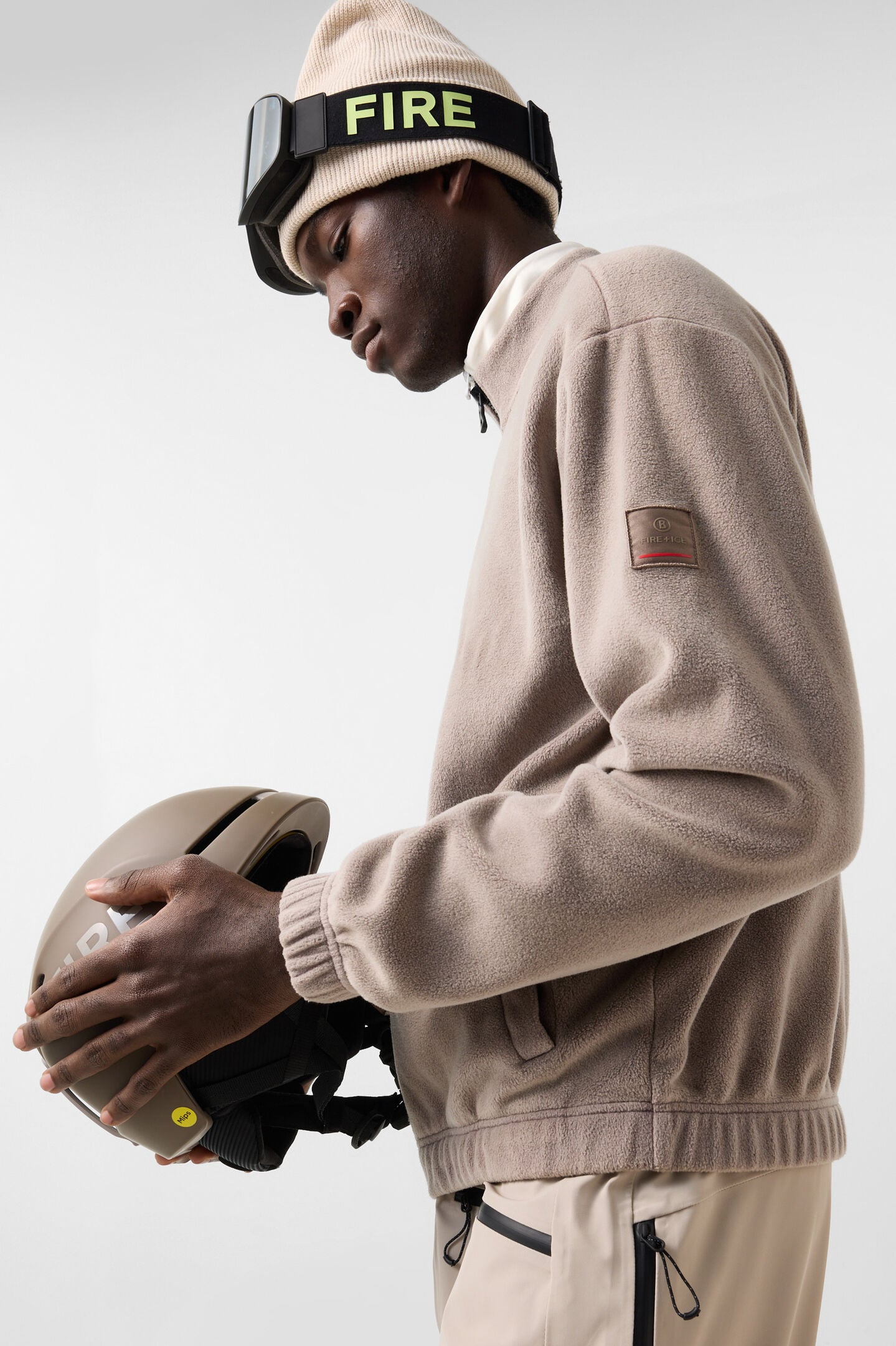 Iago Fleece Mid-Layer Taupe