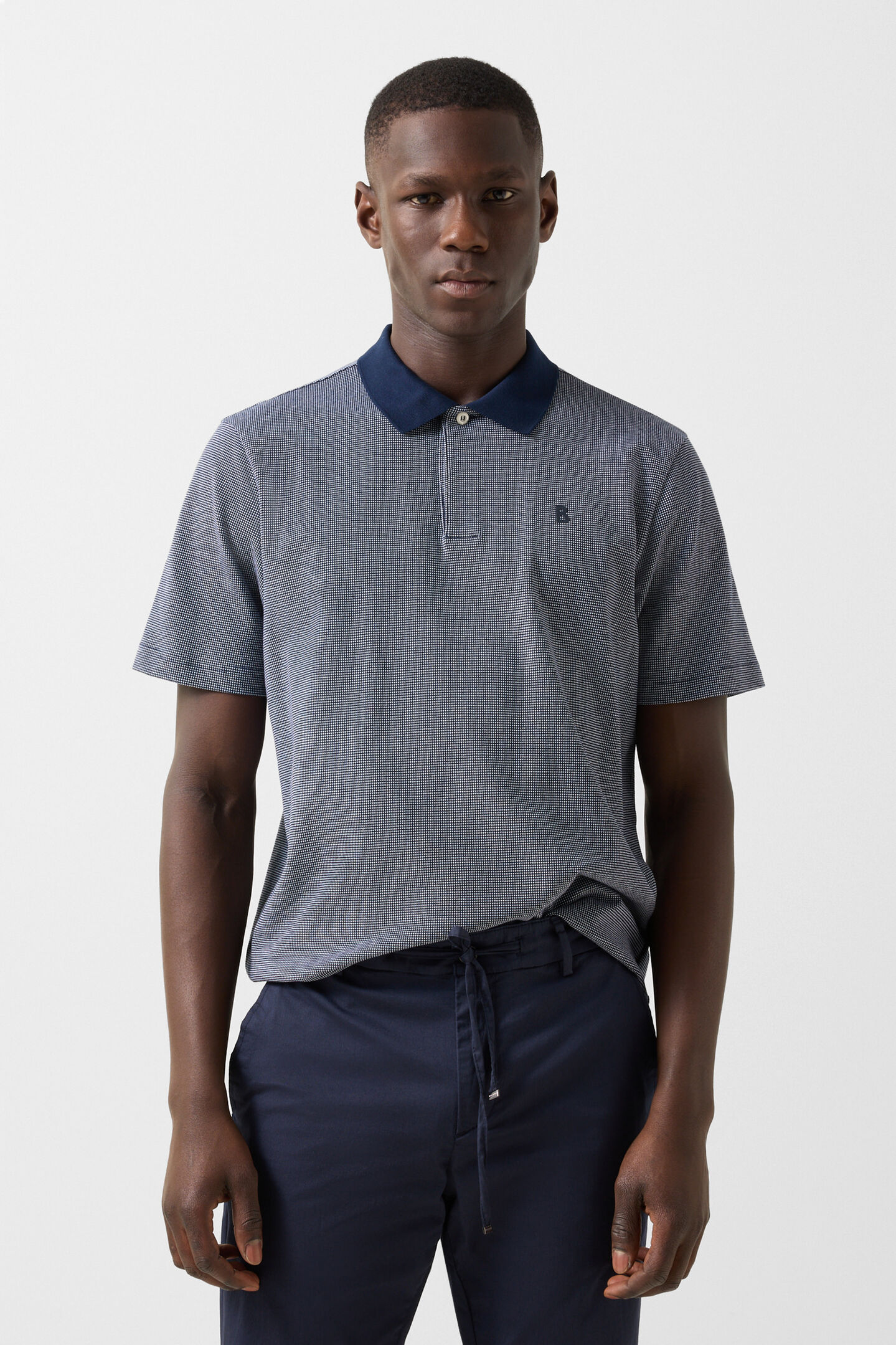 Wynn polo shirt Navy blue/white
