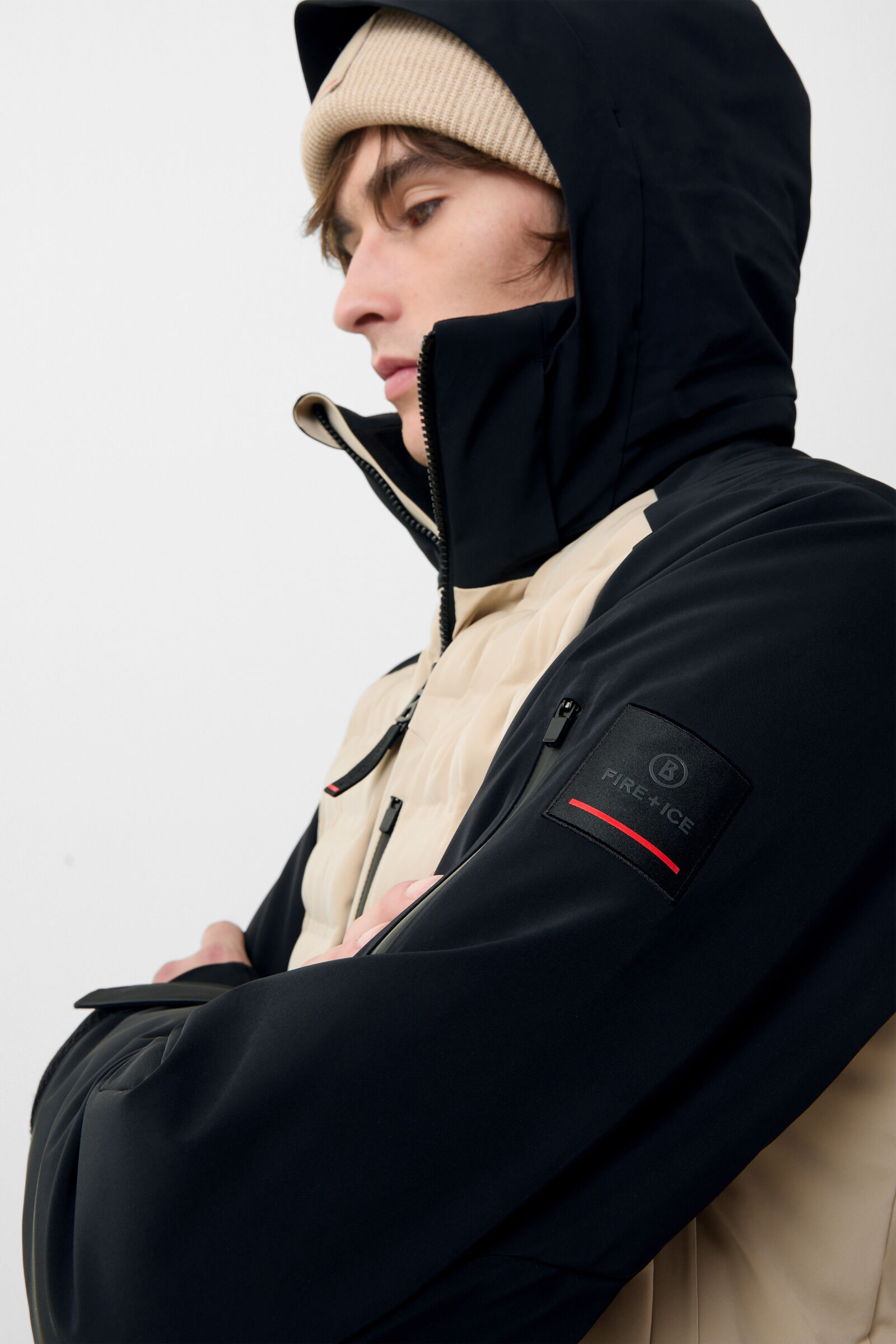 Ivo ski jacket Beige/black