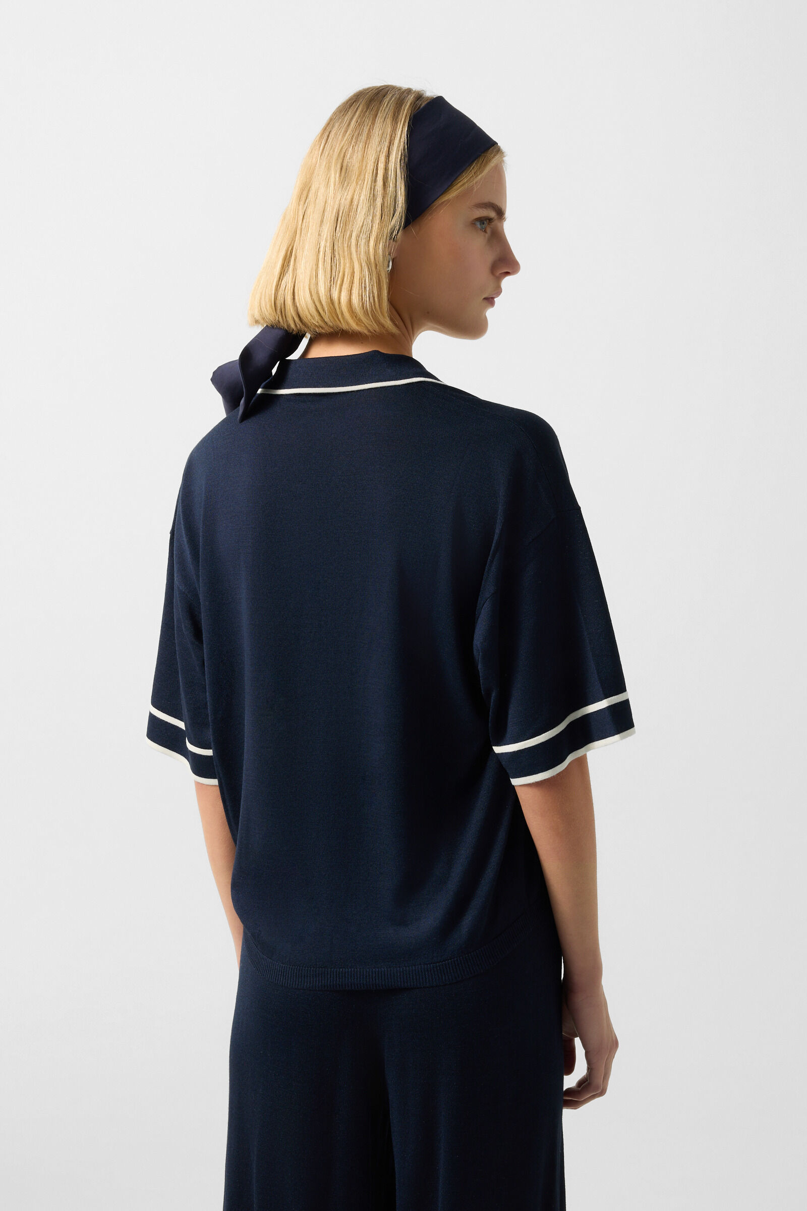 Polo en maille Paris Bleu marine