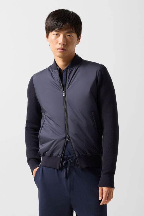 Zisco hybrid knit jacket Navy blue