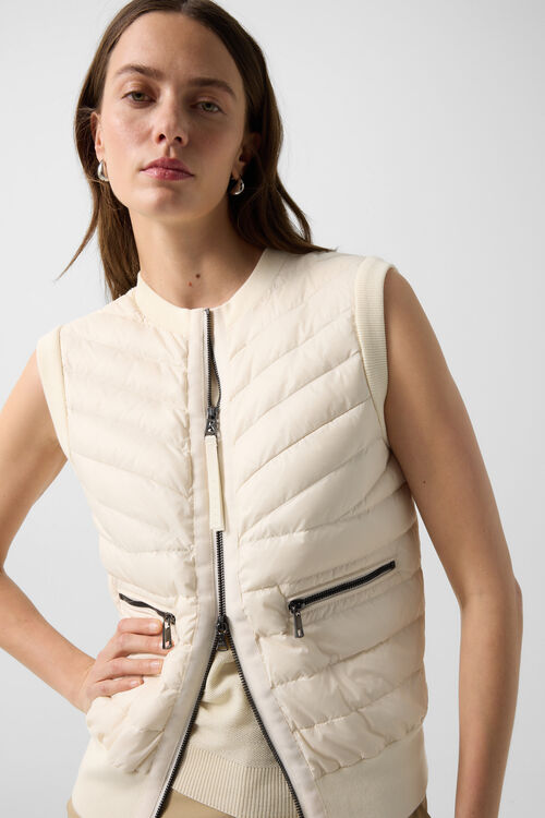 Zira down knitted waistcoat Cream