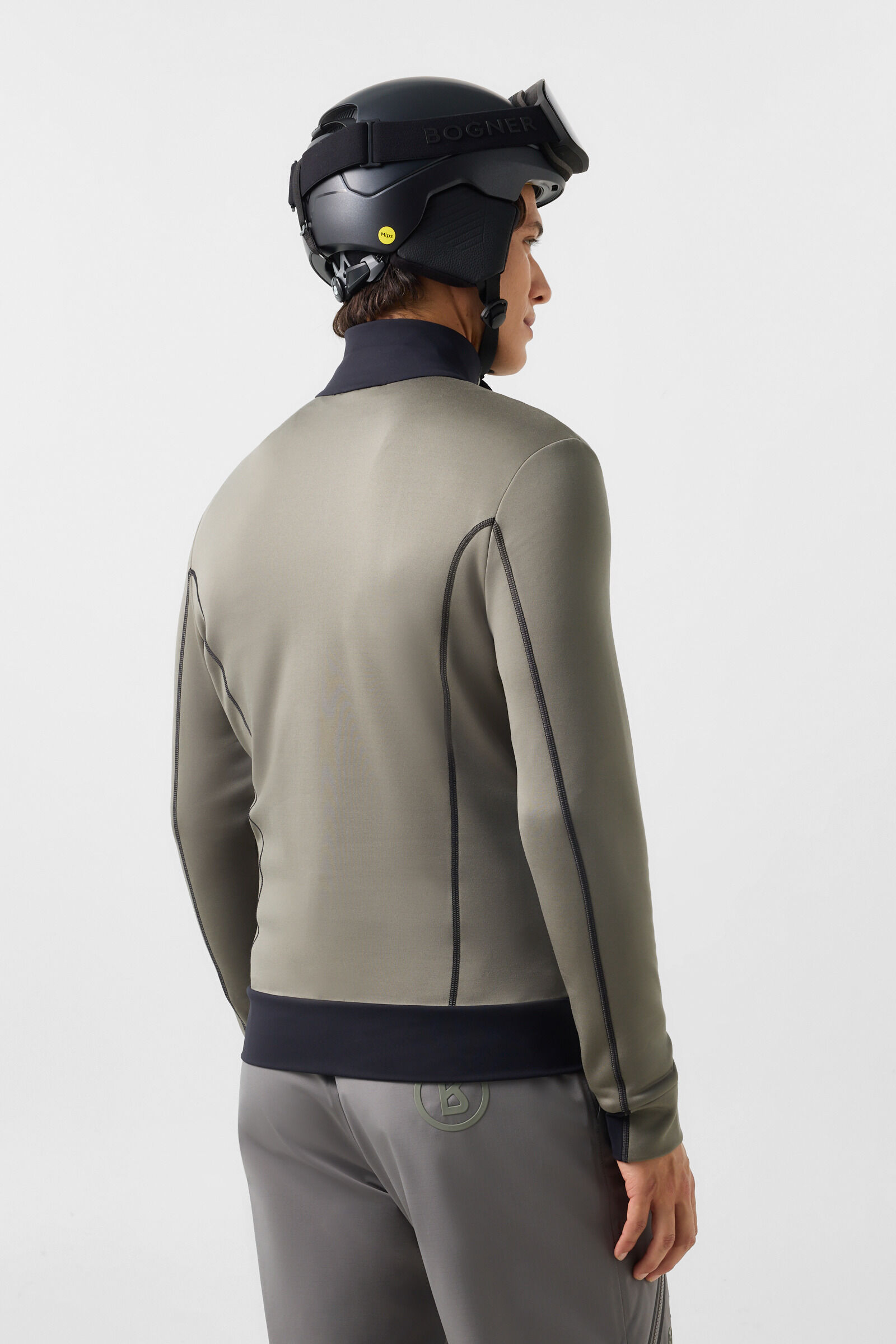 Midlayer-jas Hayo Sage grijs/zwart