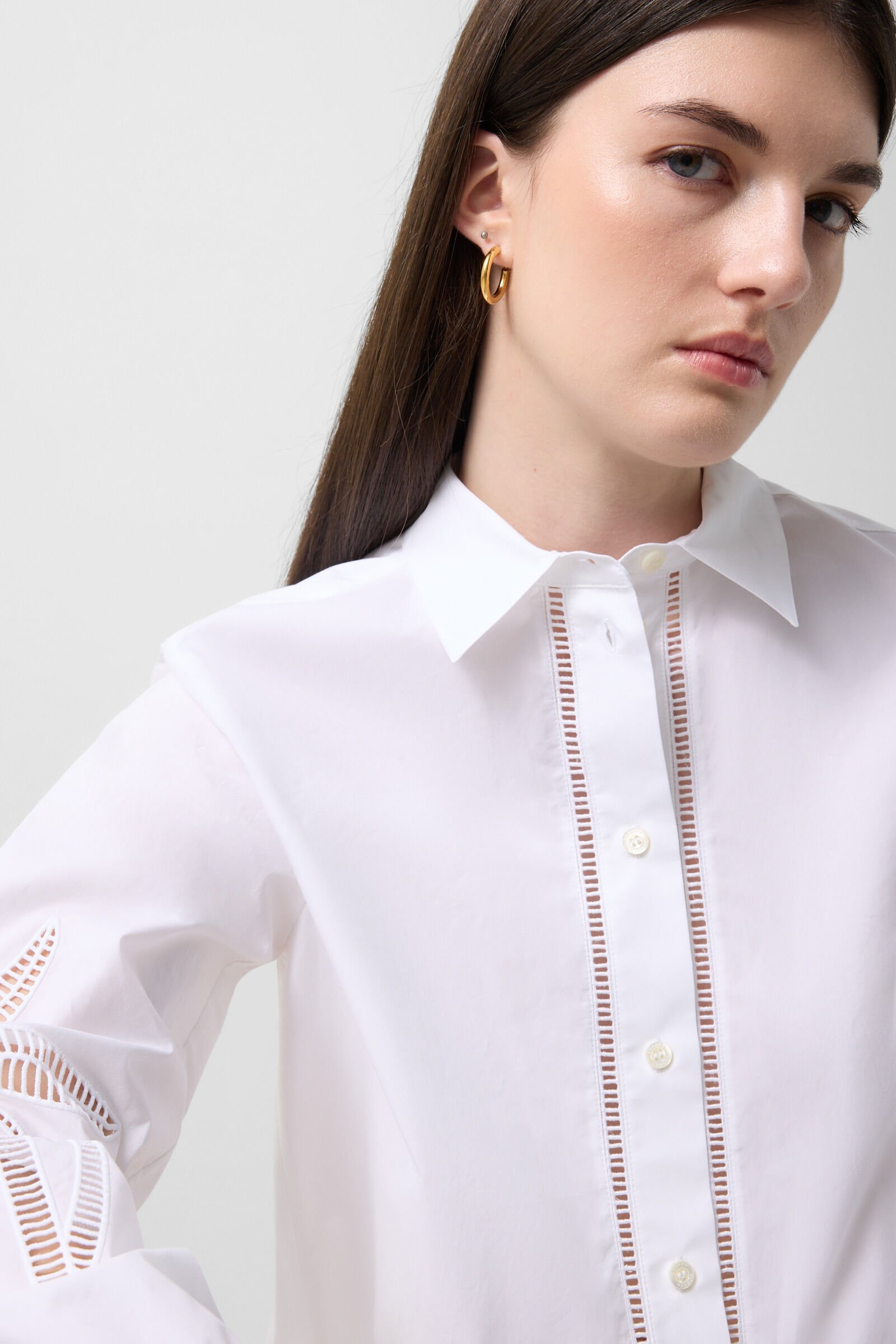 Summer shirt blouse White