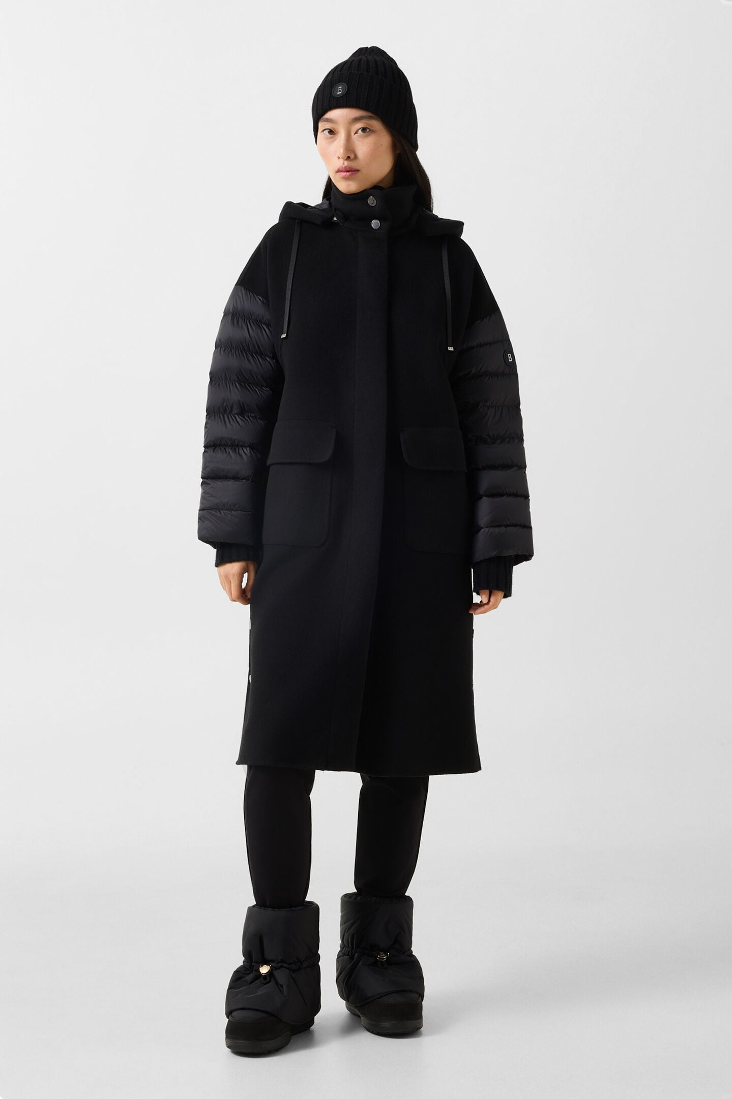 Trisha double-faced down coat Black