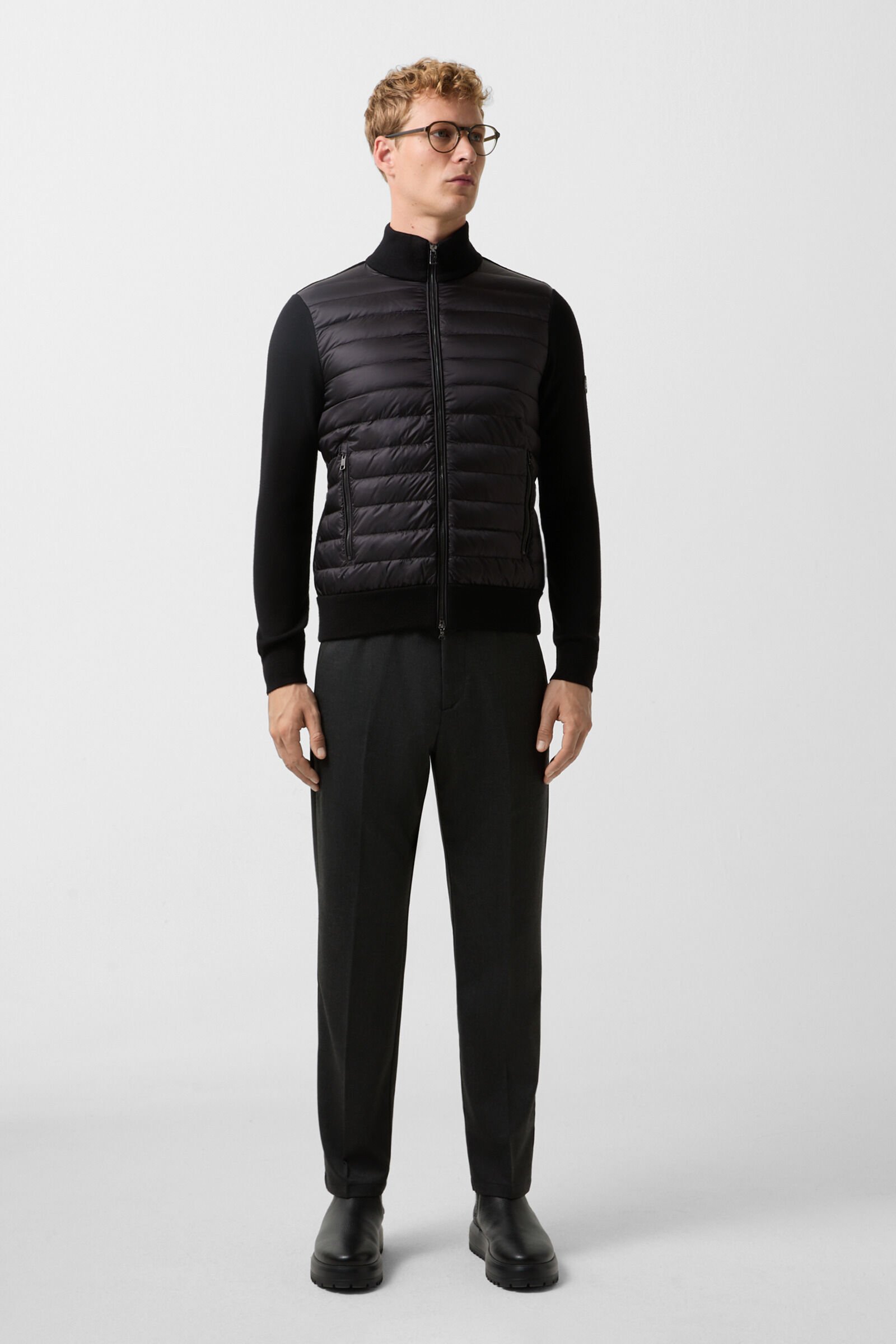 Veste en maille hybride Zisco Noir