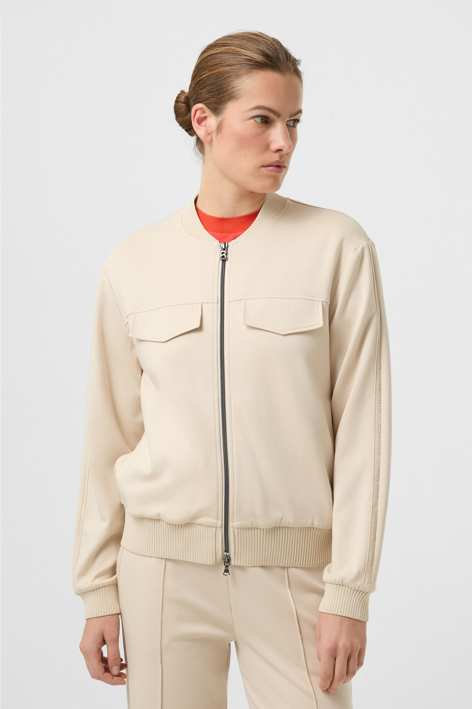 Nika jersey jacket Sand