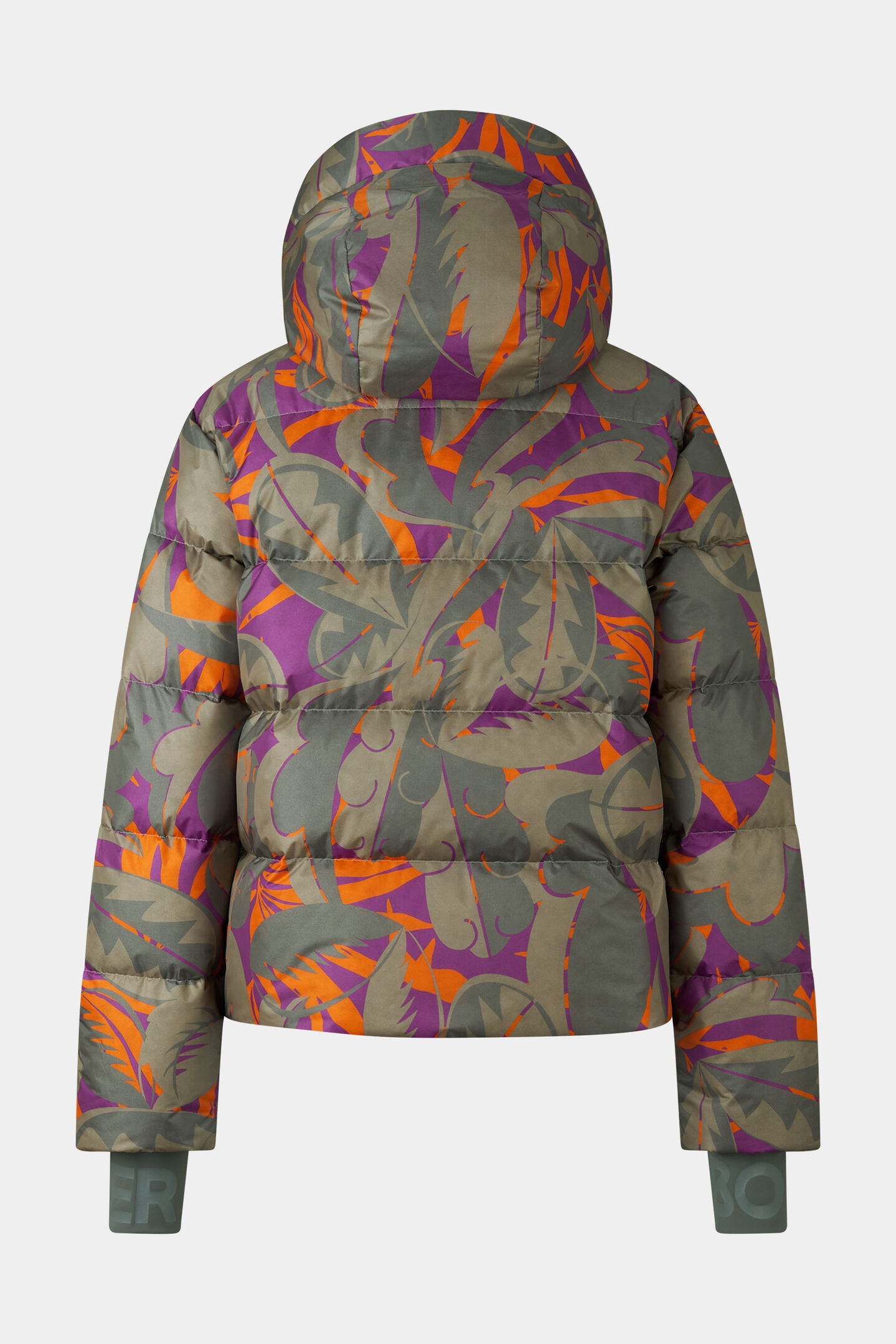 Maja down ski jacket Olive green/purple/orange