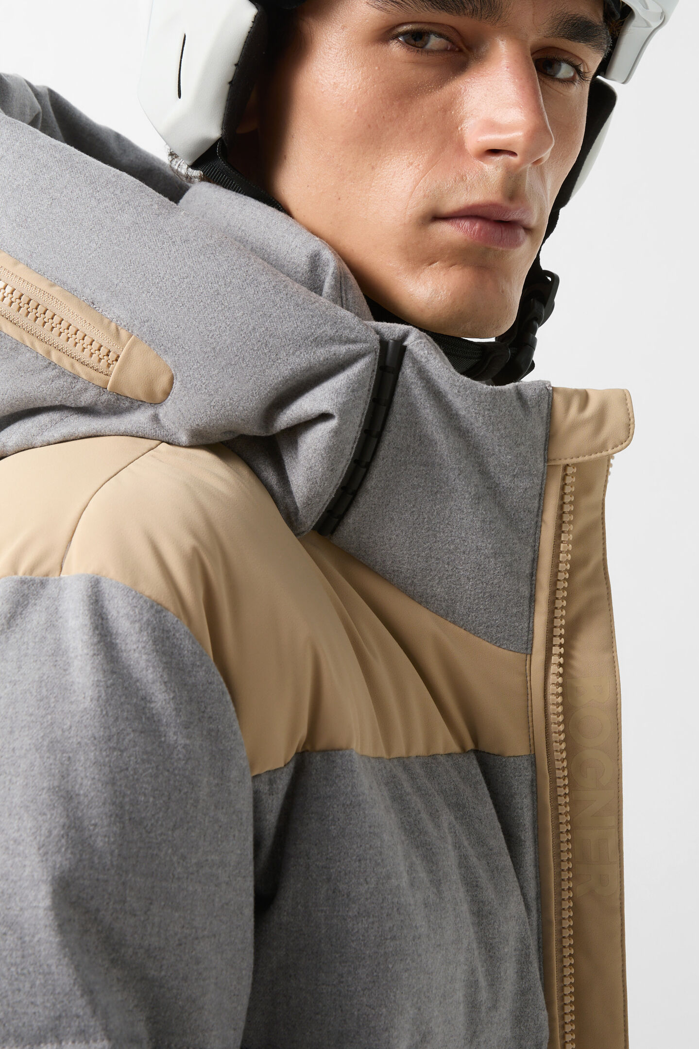 Wali down ski jacket Grey/beige