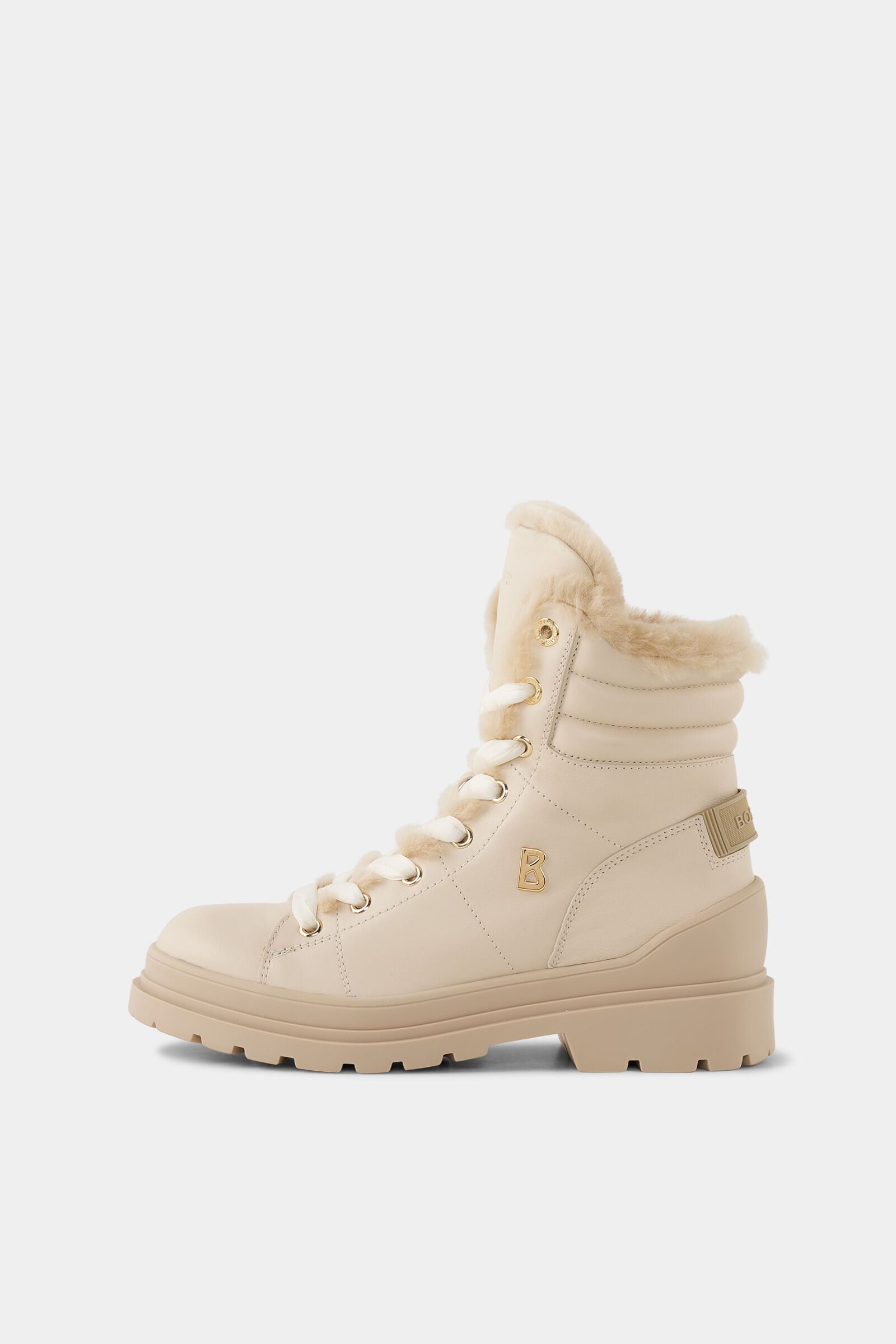 Halfhoge laarzen St.Moritz met spikes Beige