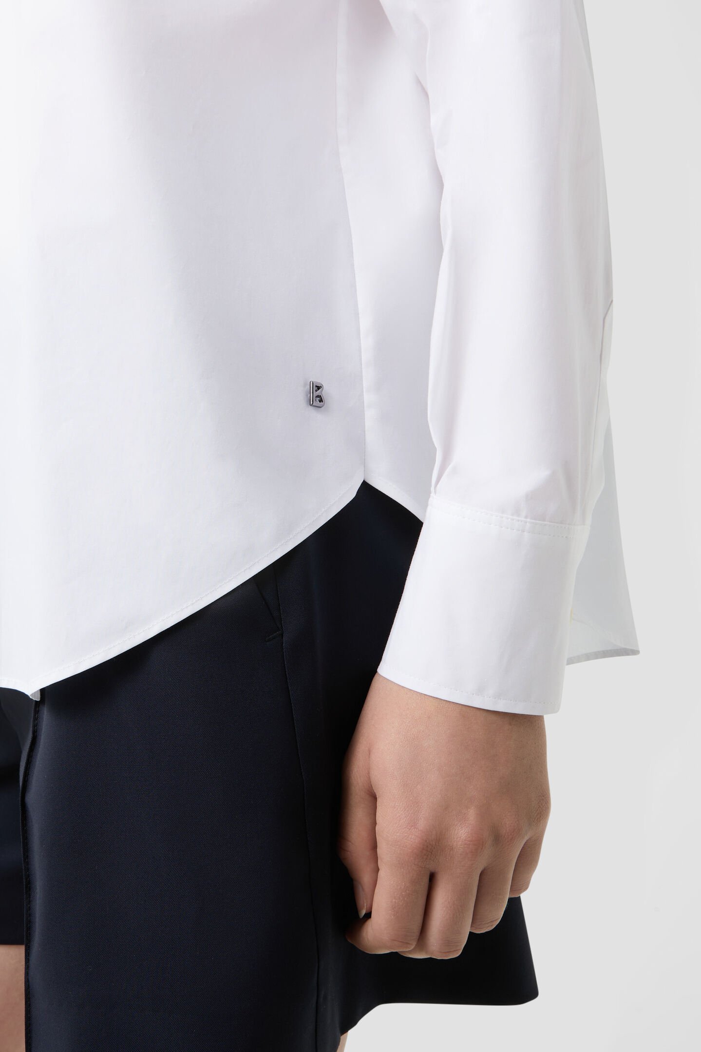Popeline Bluse Nadine Weiß