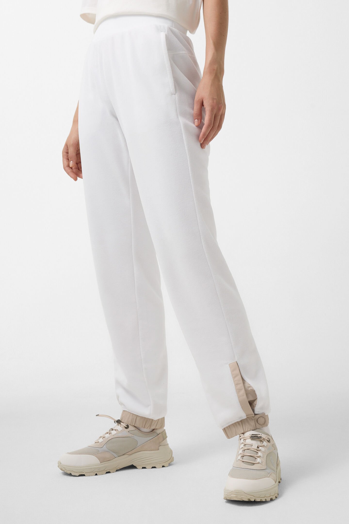 Eila fleece trousers White/beige