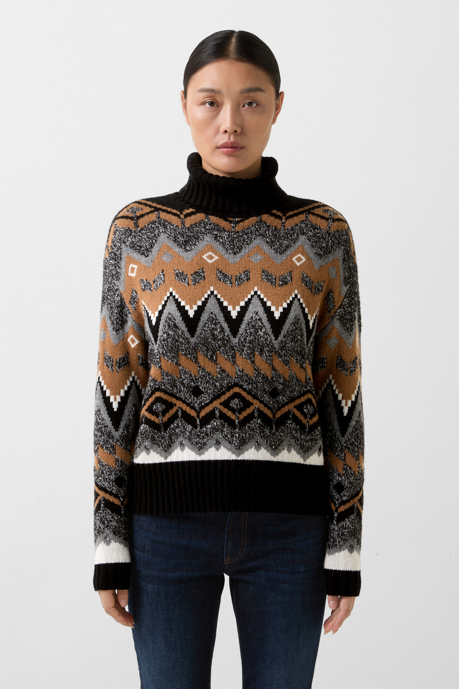 Norwegian jumper Raegan Black/grey/hazel