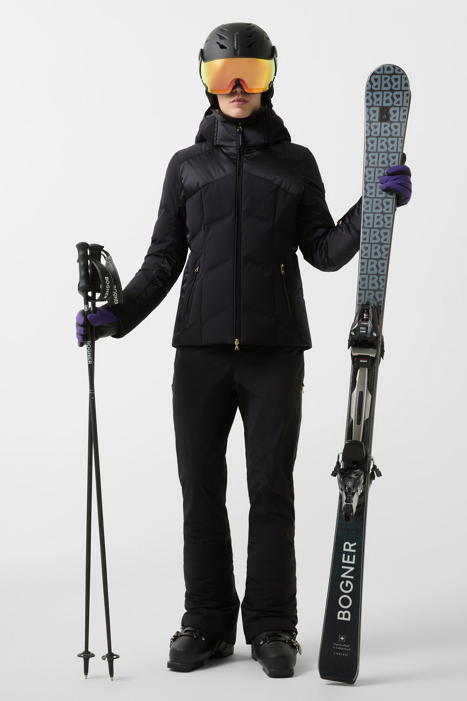 Delin down ski jacket Black