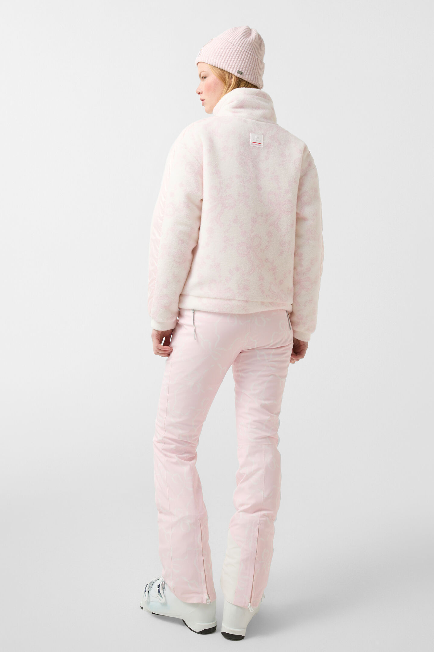 Ninetta mid-layer fleece jacket Off-white/pink