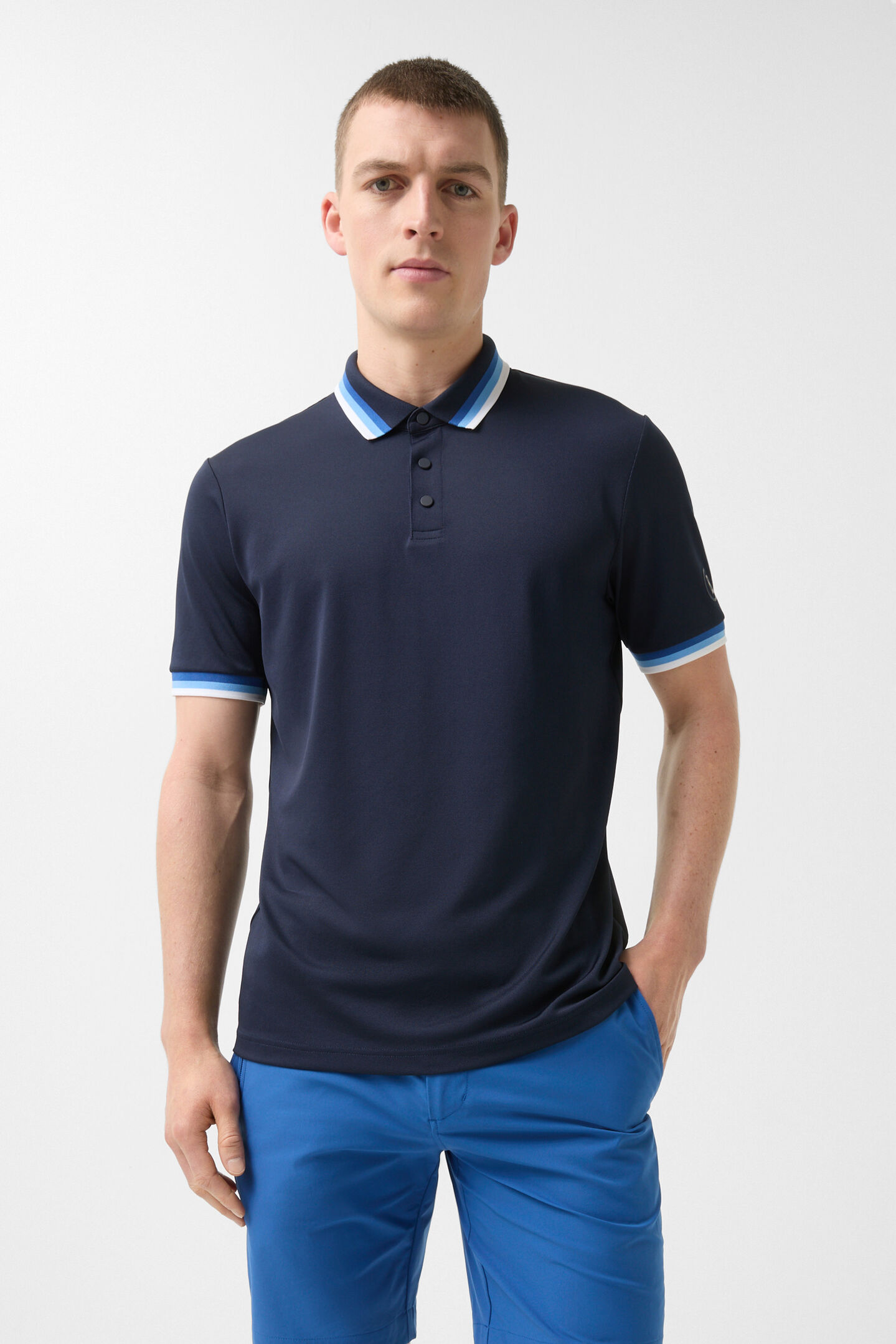 Arik functional short-sleeved top Navy blue