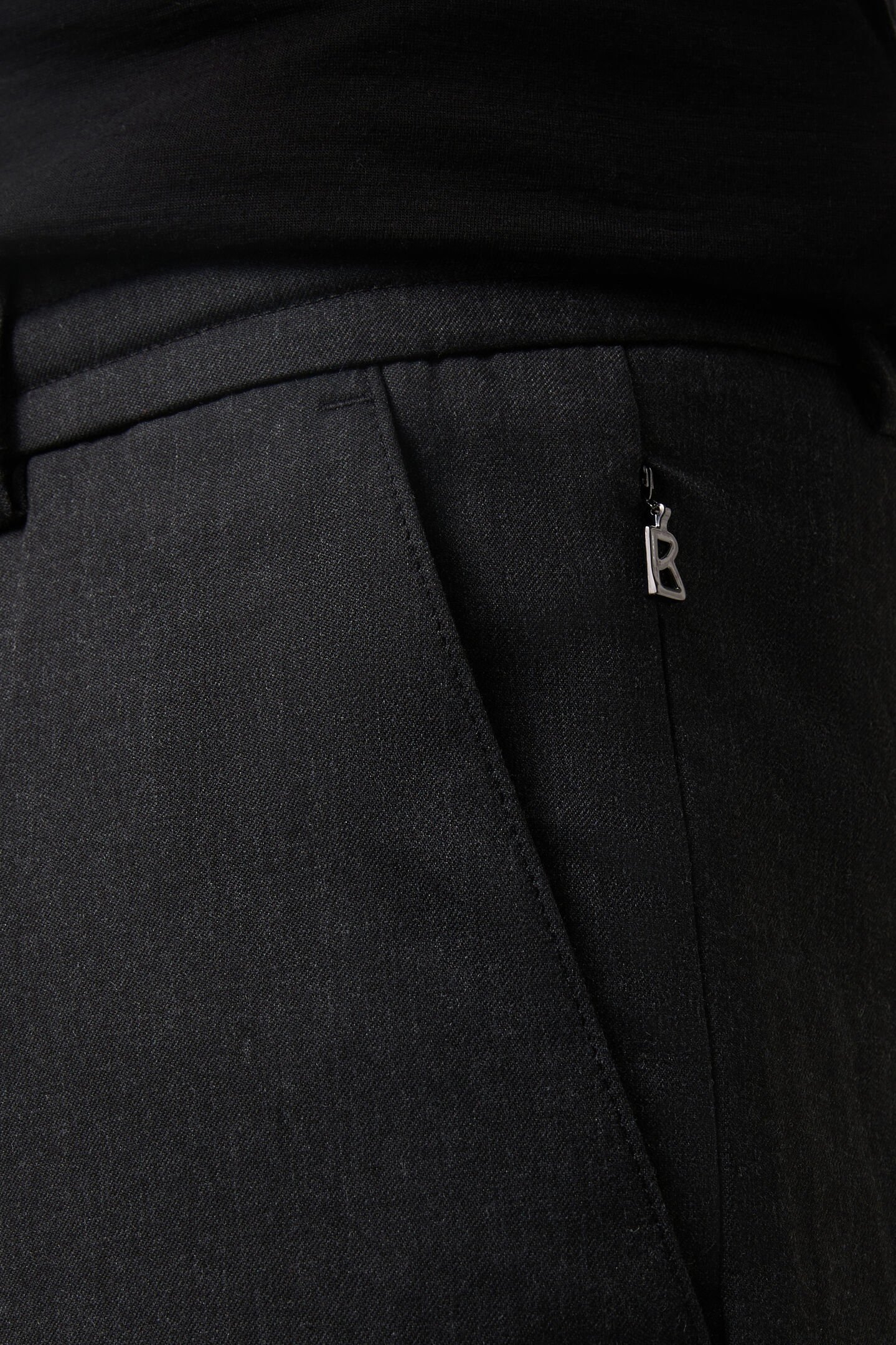 Geplooide broek Marcus Antraciet