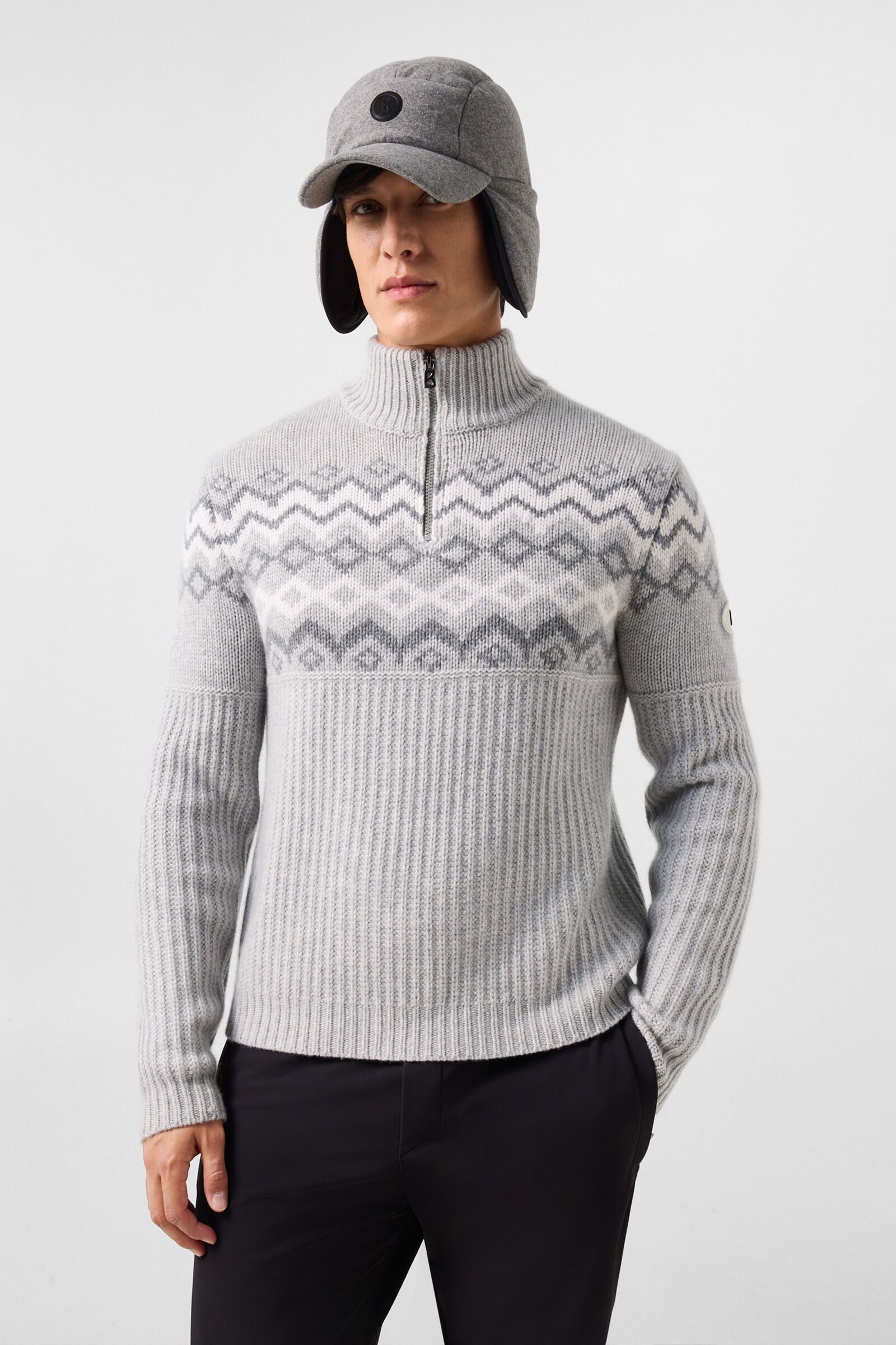 Kaschmir-Pullover Ludi Grau