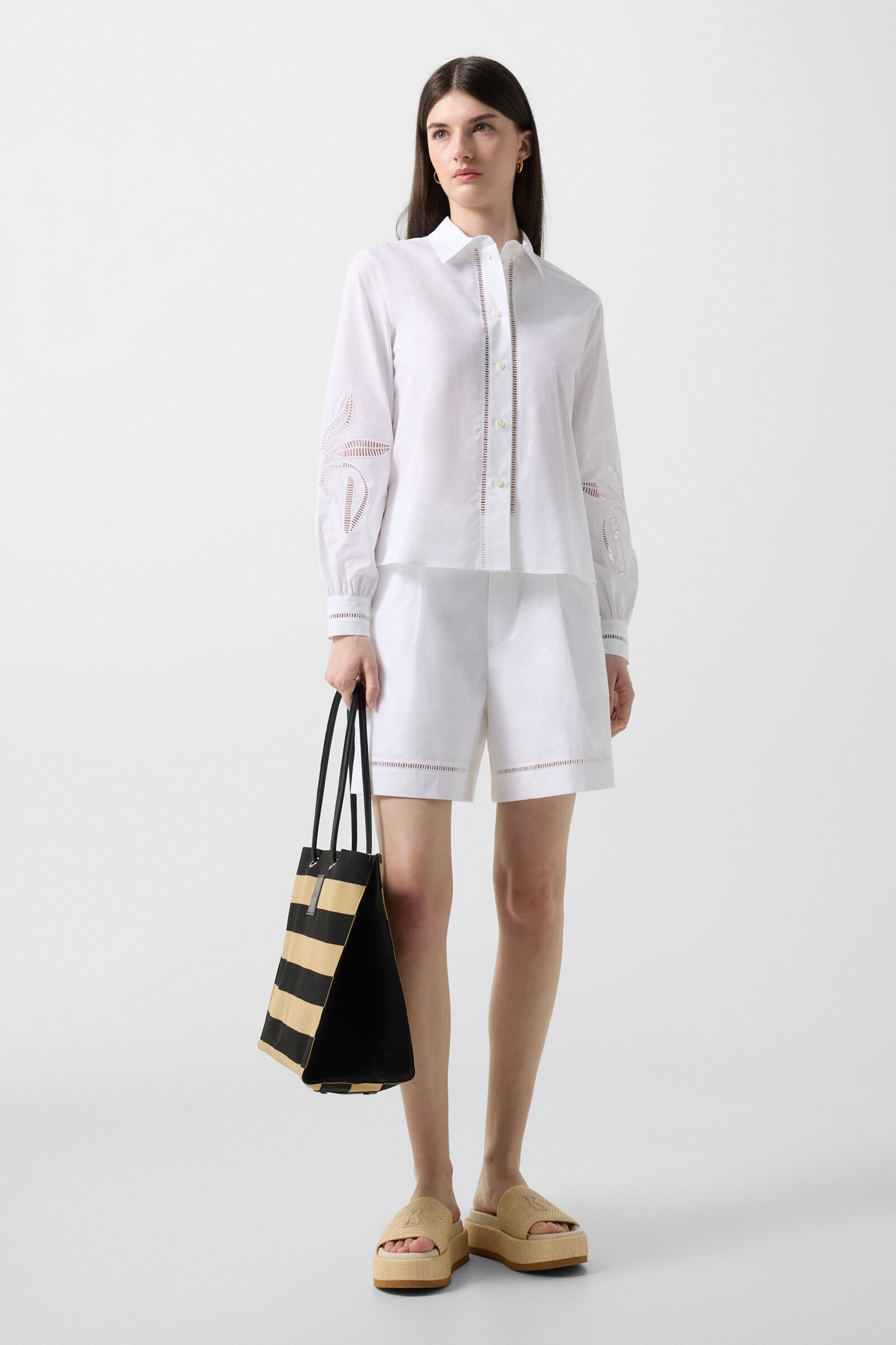 Summer shirt blouse White