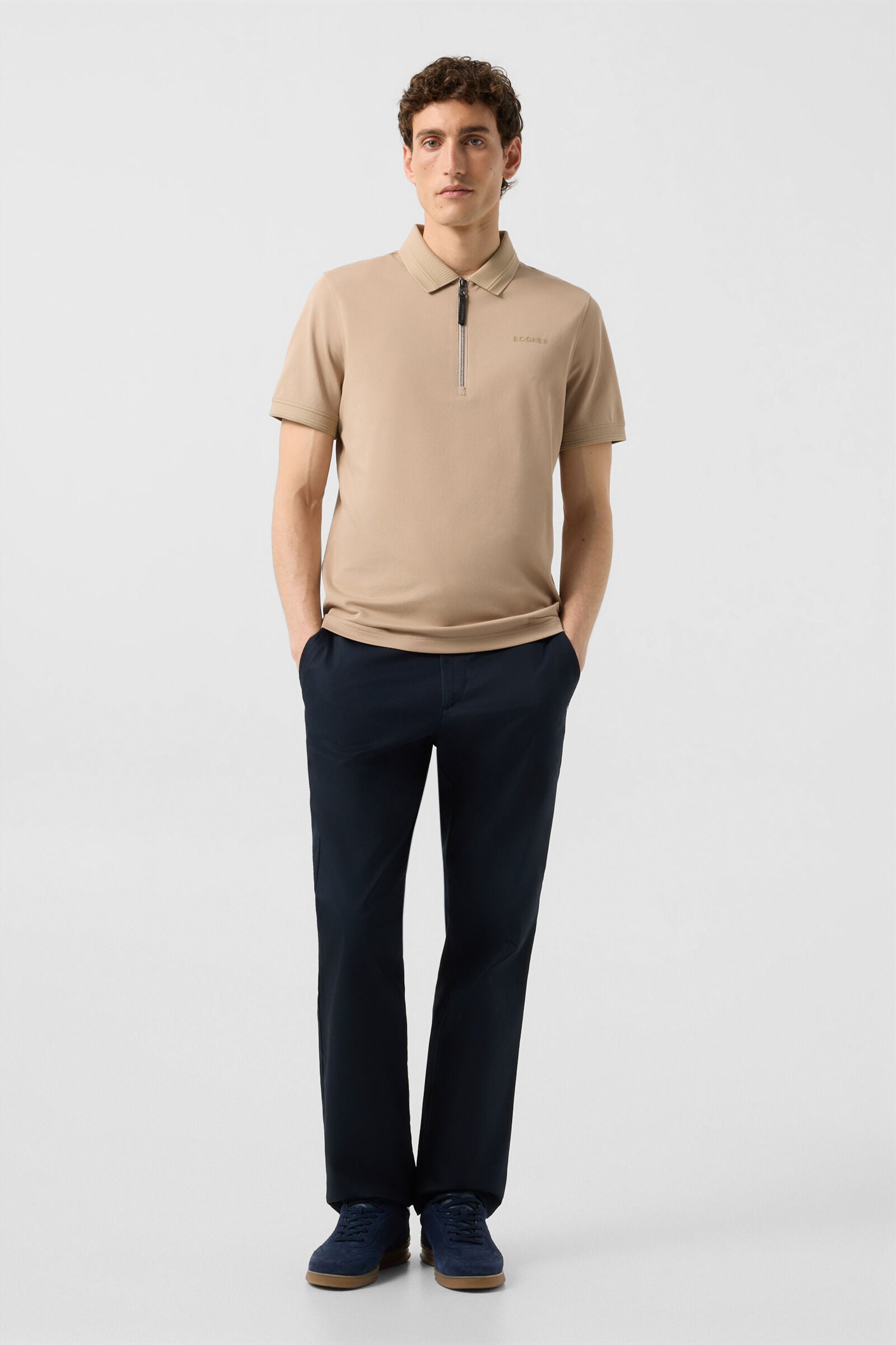 Timo piqu&eacute; polo shirt Beige