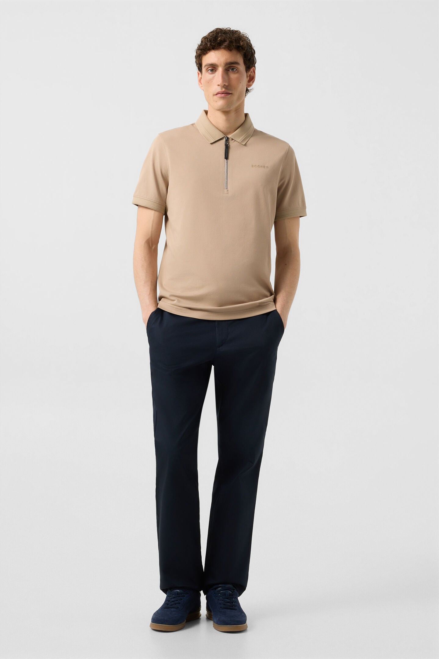 Timo piqu&eacute; polo shirt Beige