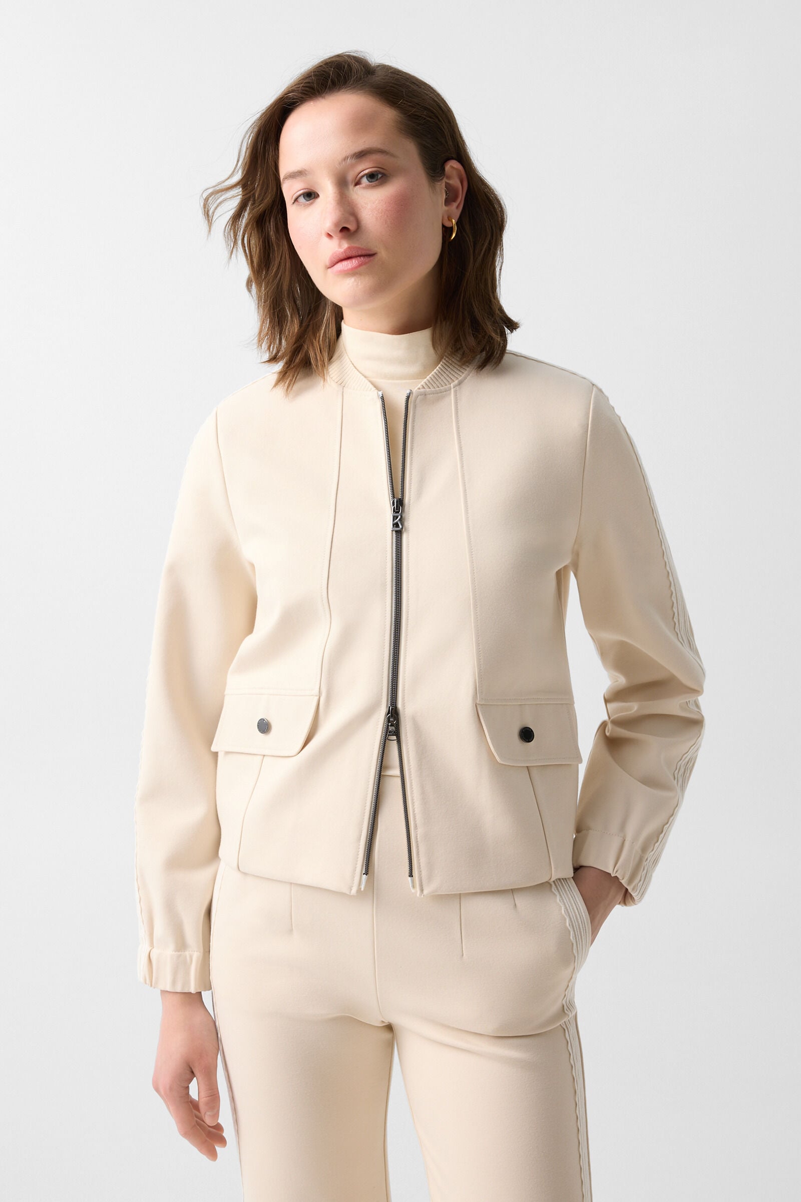 Luisa jersey jacket Cream