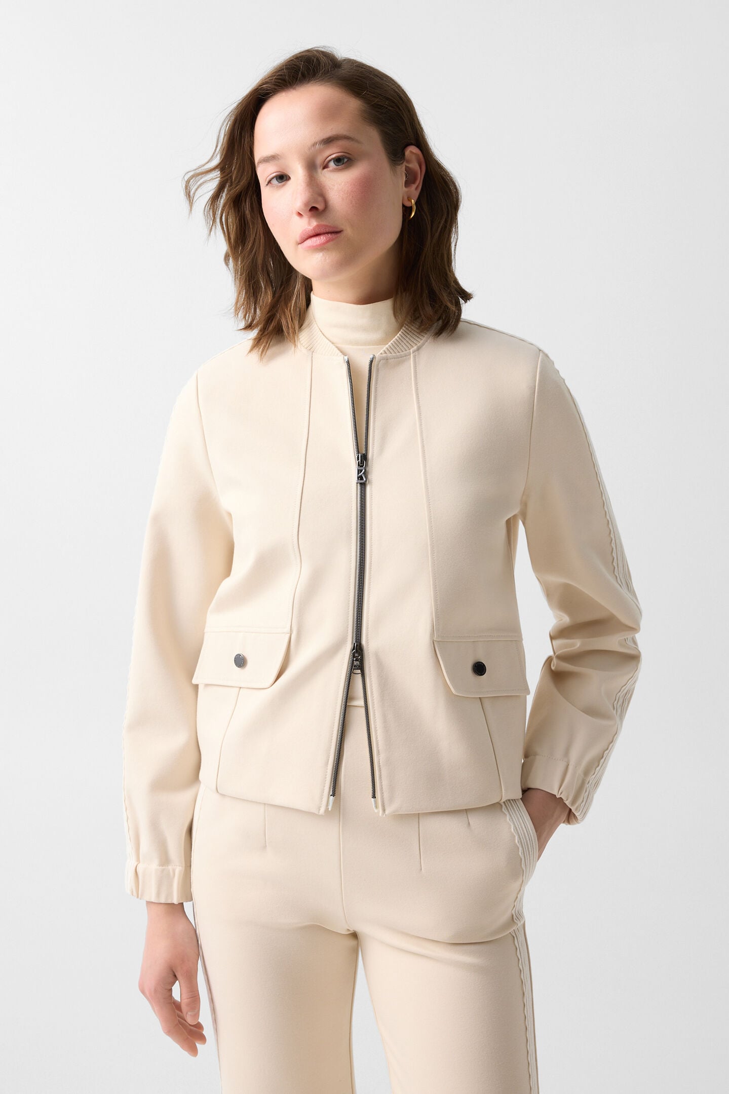 Luisa jersey jacket Cream
