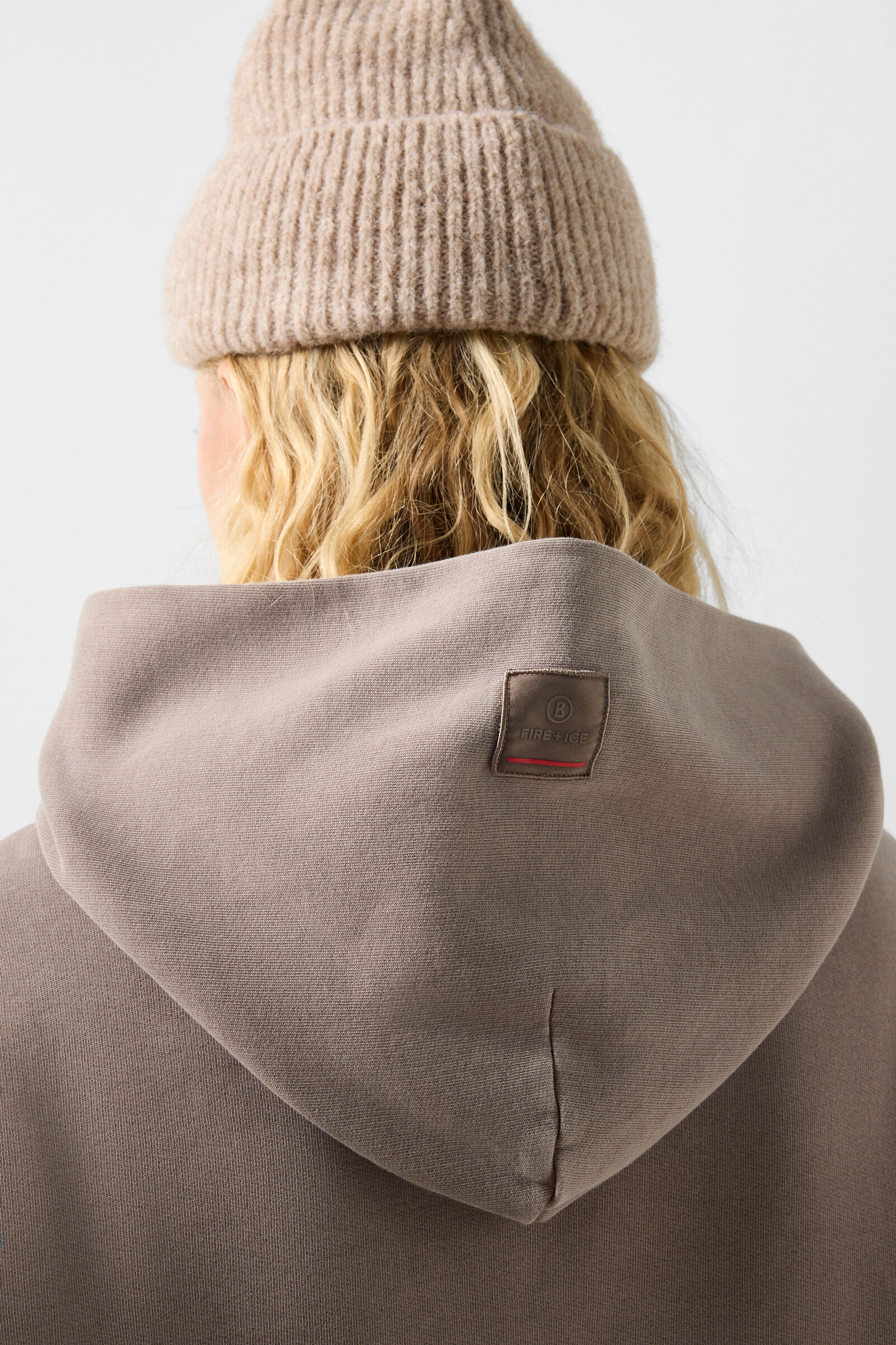 Sibel cotton hoodie Taupe