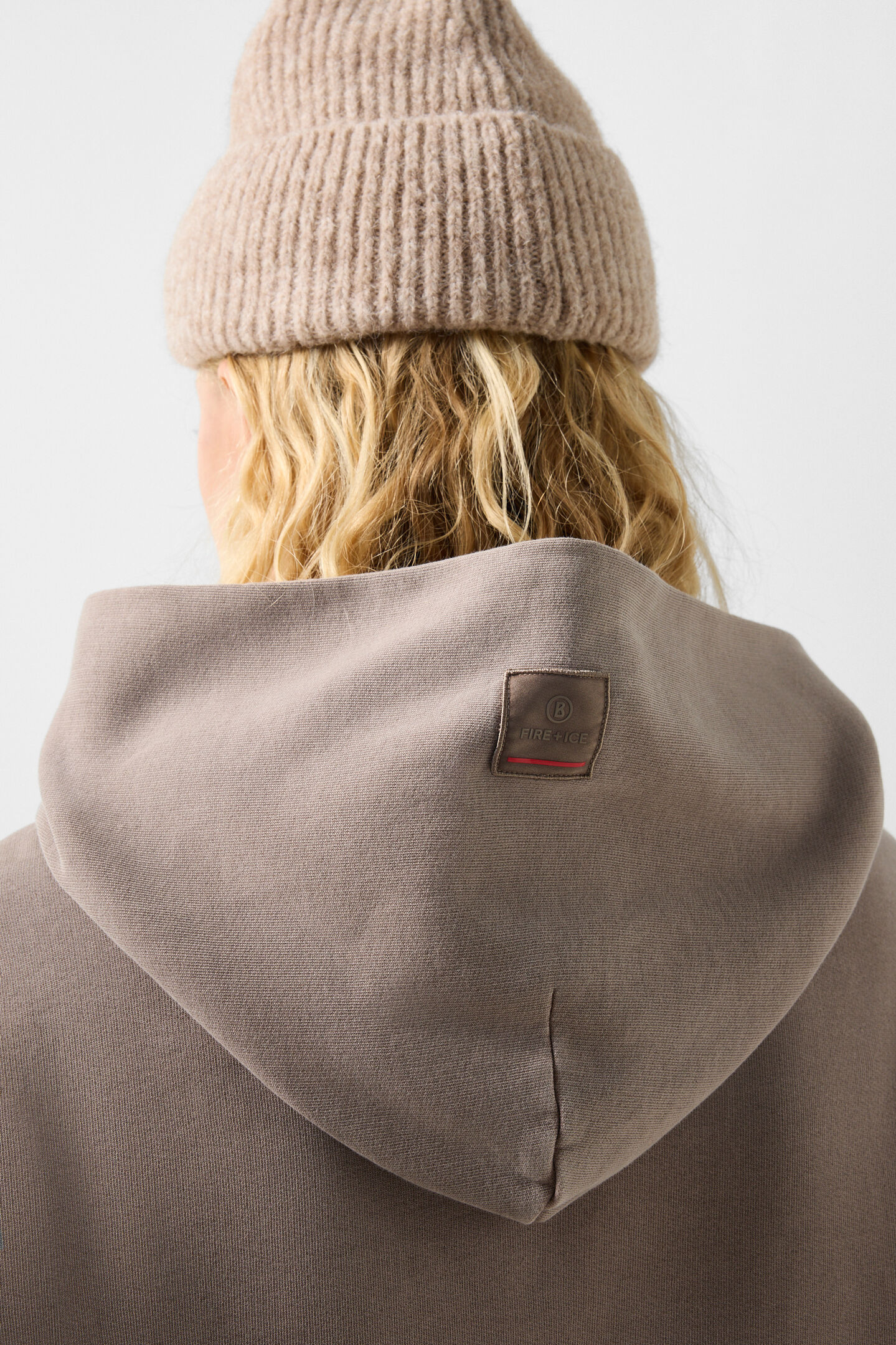 Sibel cotton hoodie Taupe