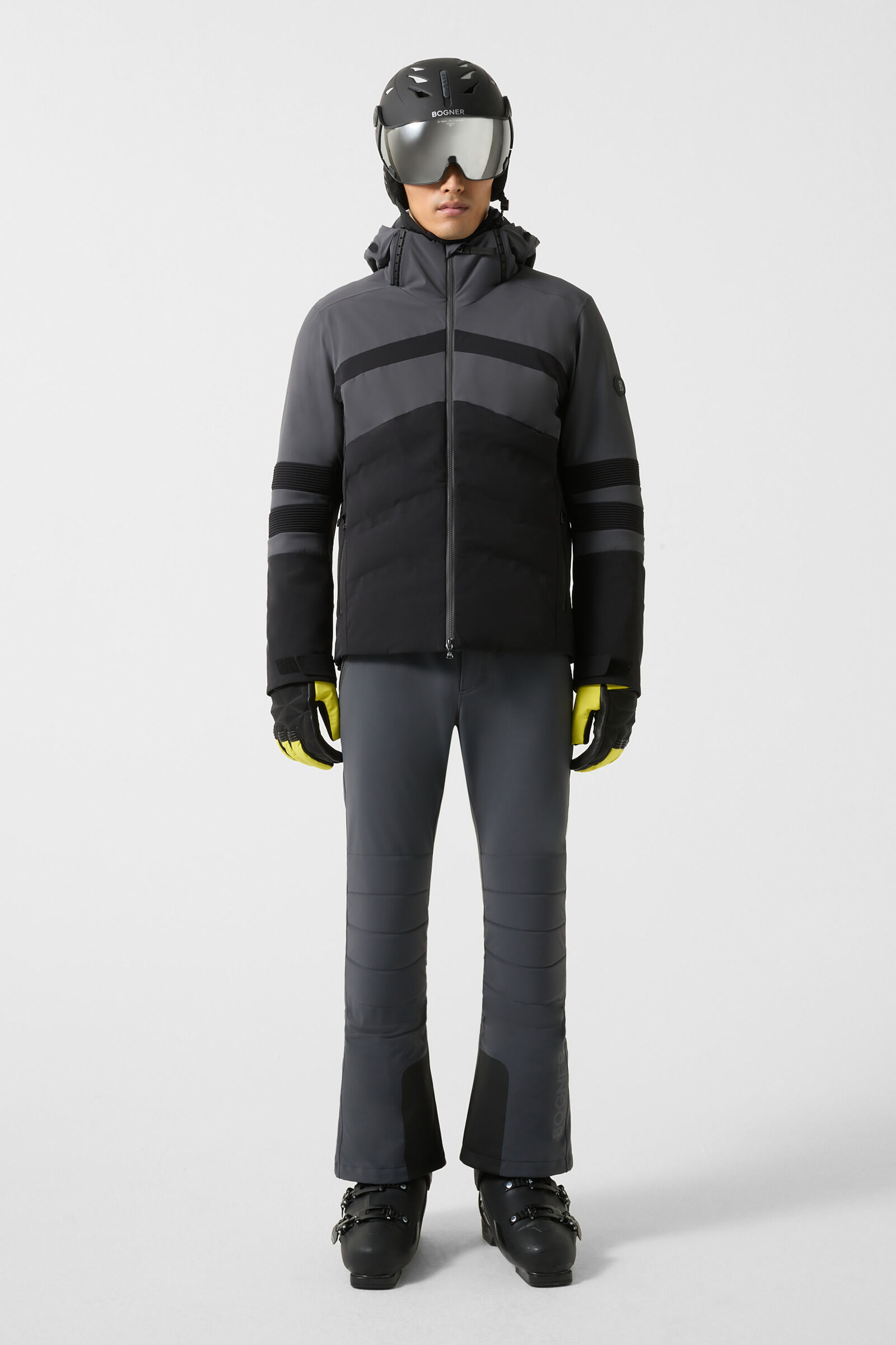 Bogner Henri Ski Jacket Men Black Gray 38