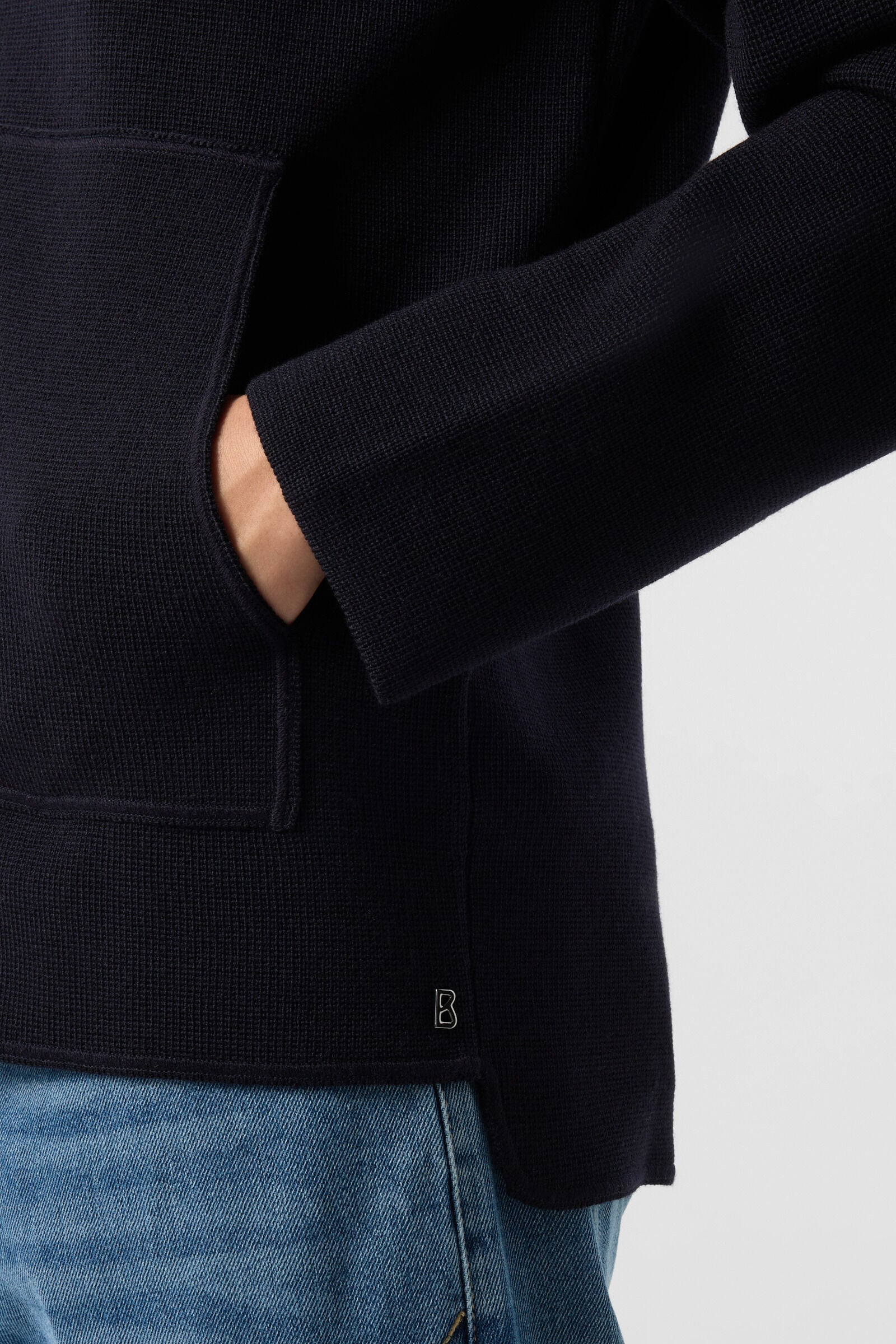 Virgin wool cardigan Everest Navy blue