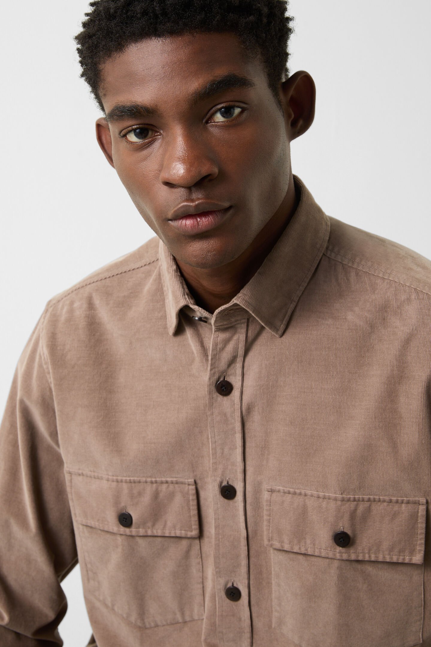 Corduroy shirt Heiko Mud