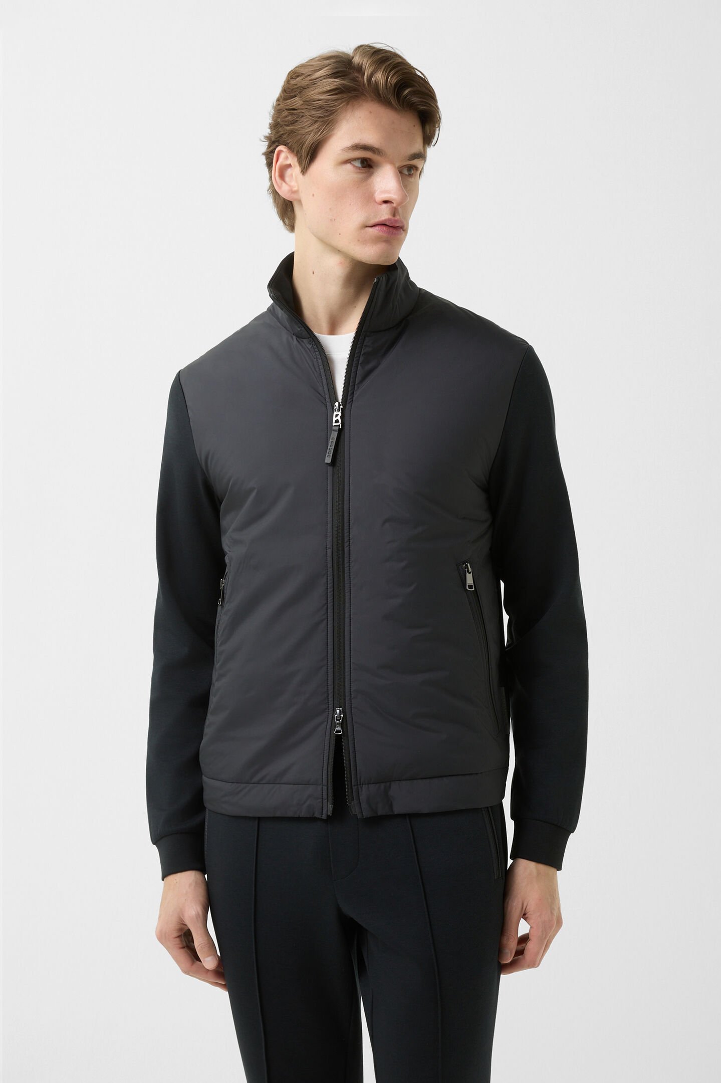 Rover hybrid jersey jacket Black