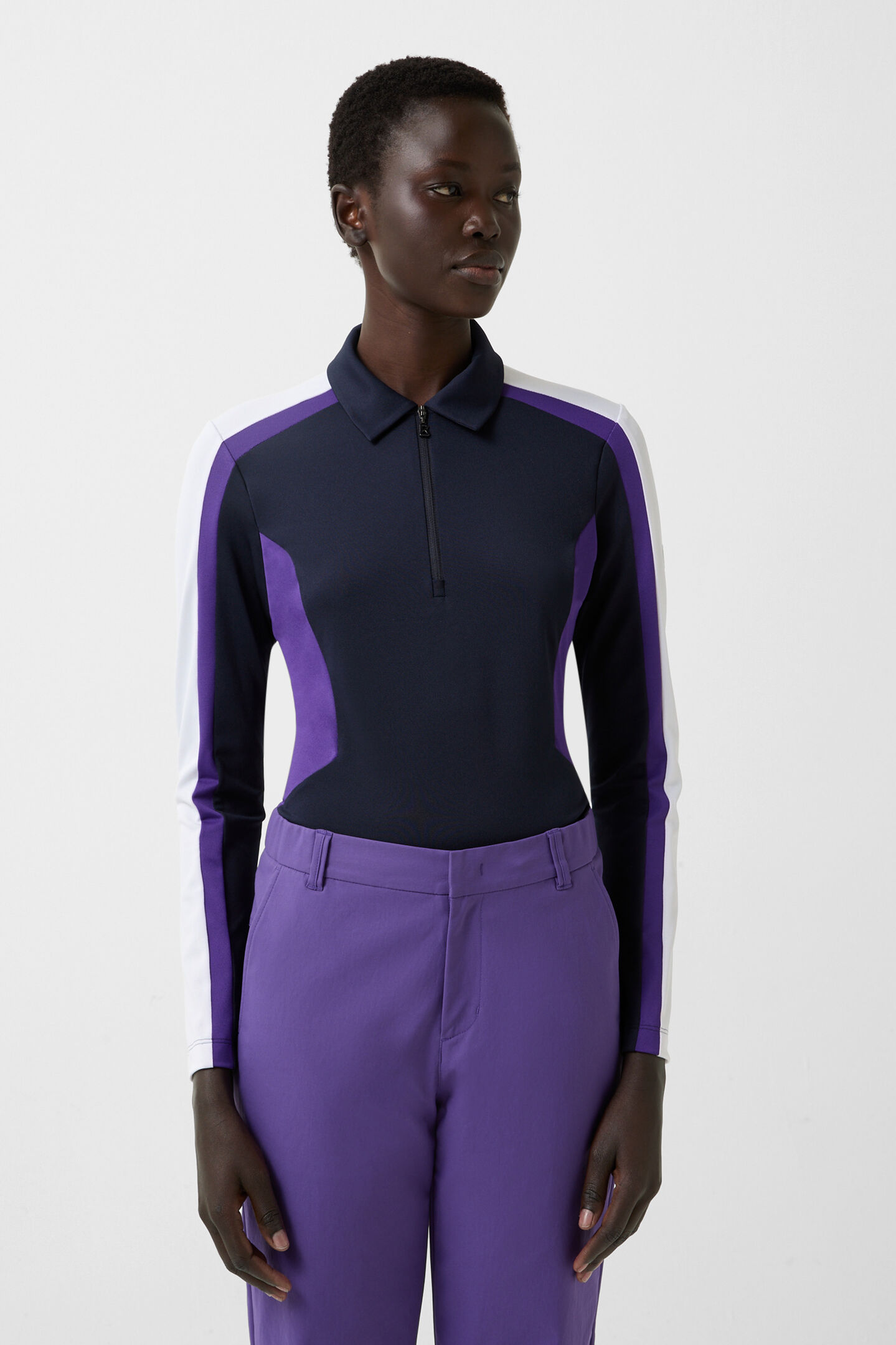 Greta functional long-sleeved top Navy blue/purple