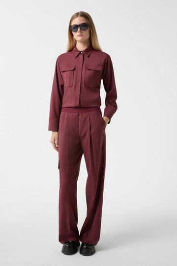 Pantalon cargo Yoko Rouge vin Pantalon cargo Yoko Rouge vin