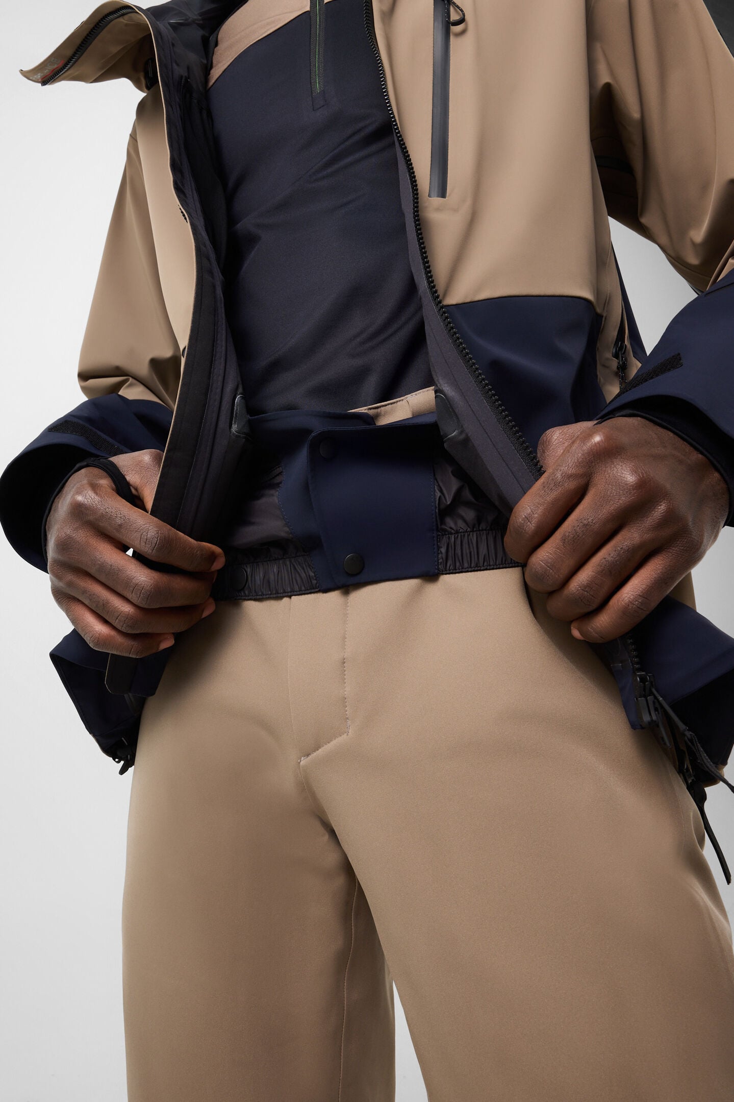 Skijacke Piaro Taupe/Navy