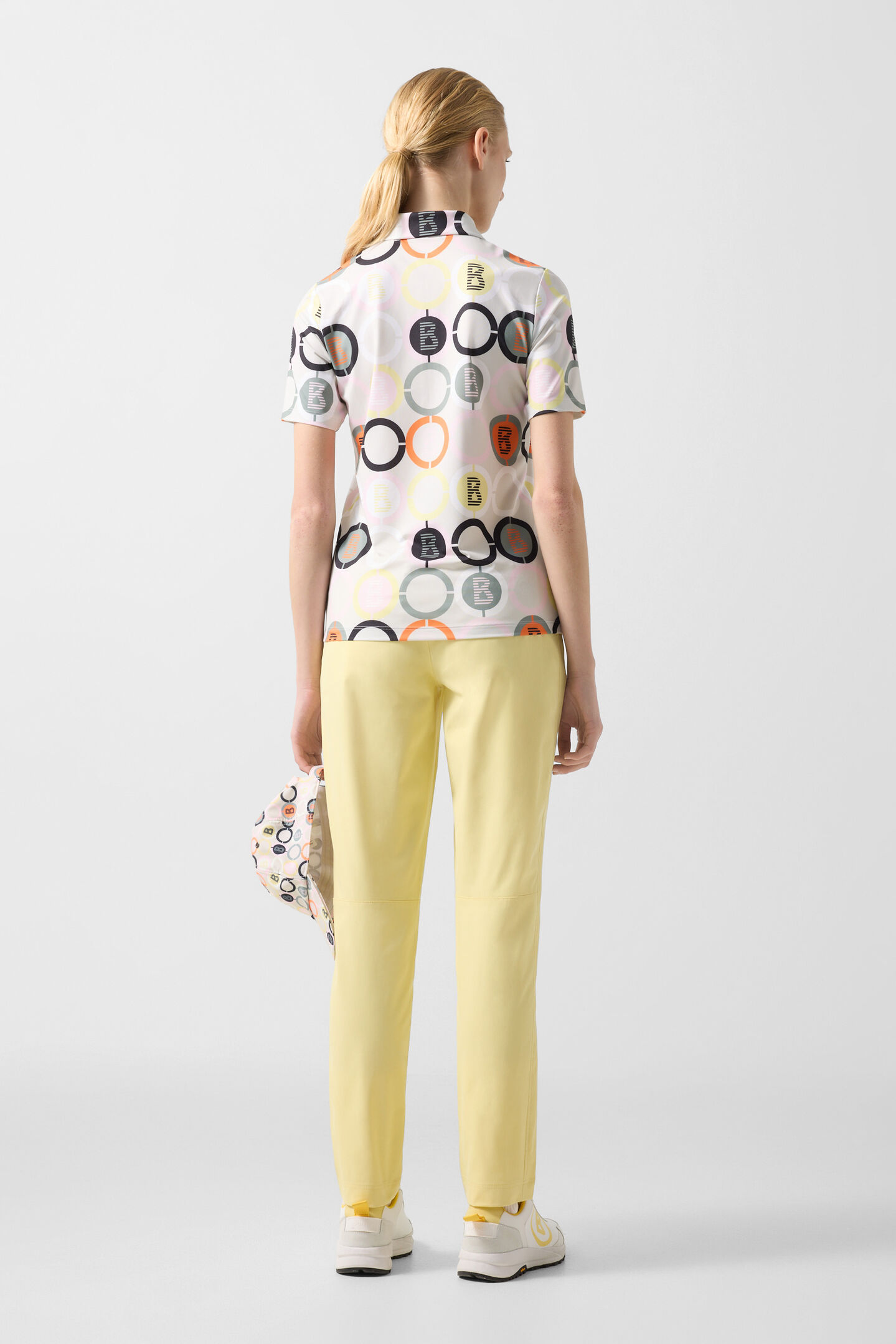 Taya functional short-sleeved top Sand/Orange/Grey