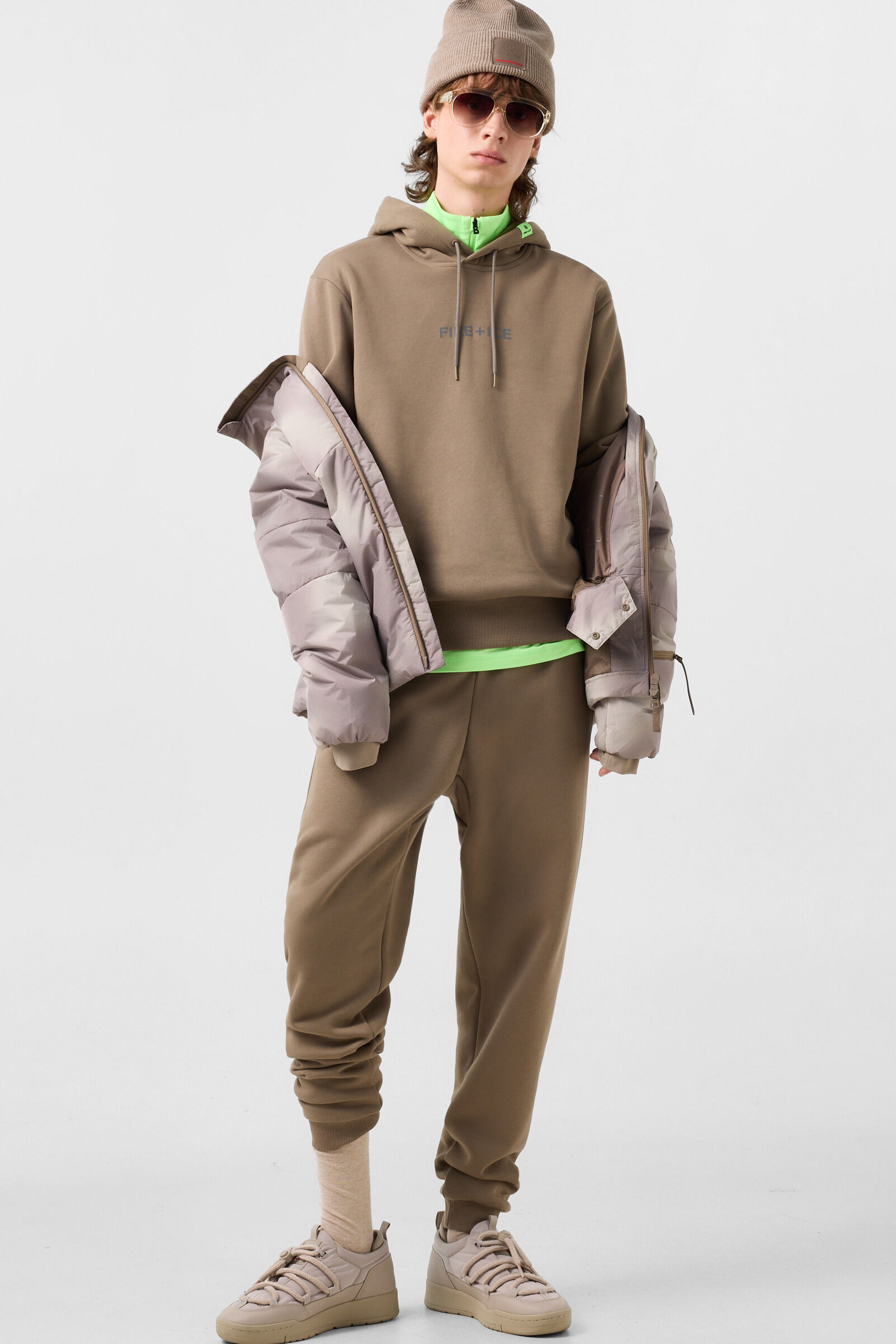 Covell Cotton Hoodie Taupe