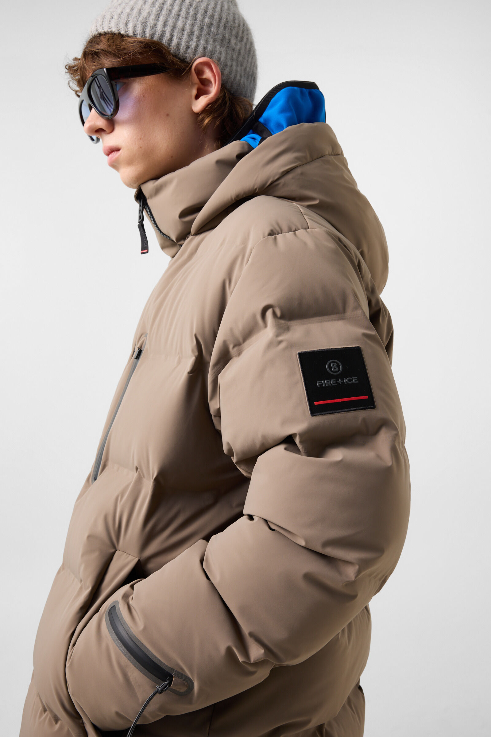 Ekin short down coat Taupe