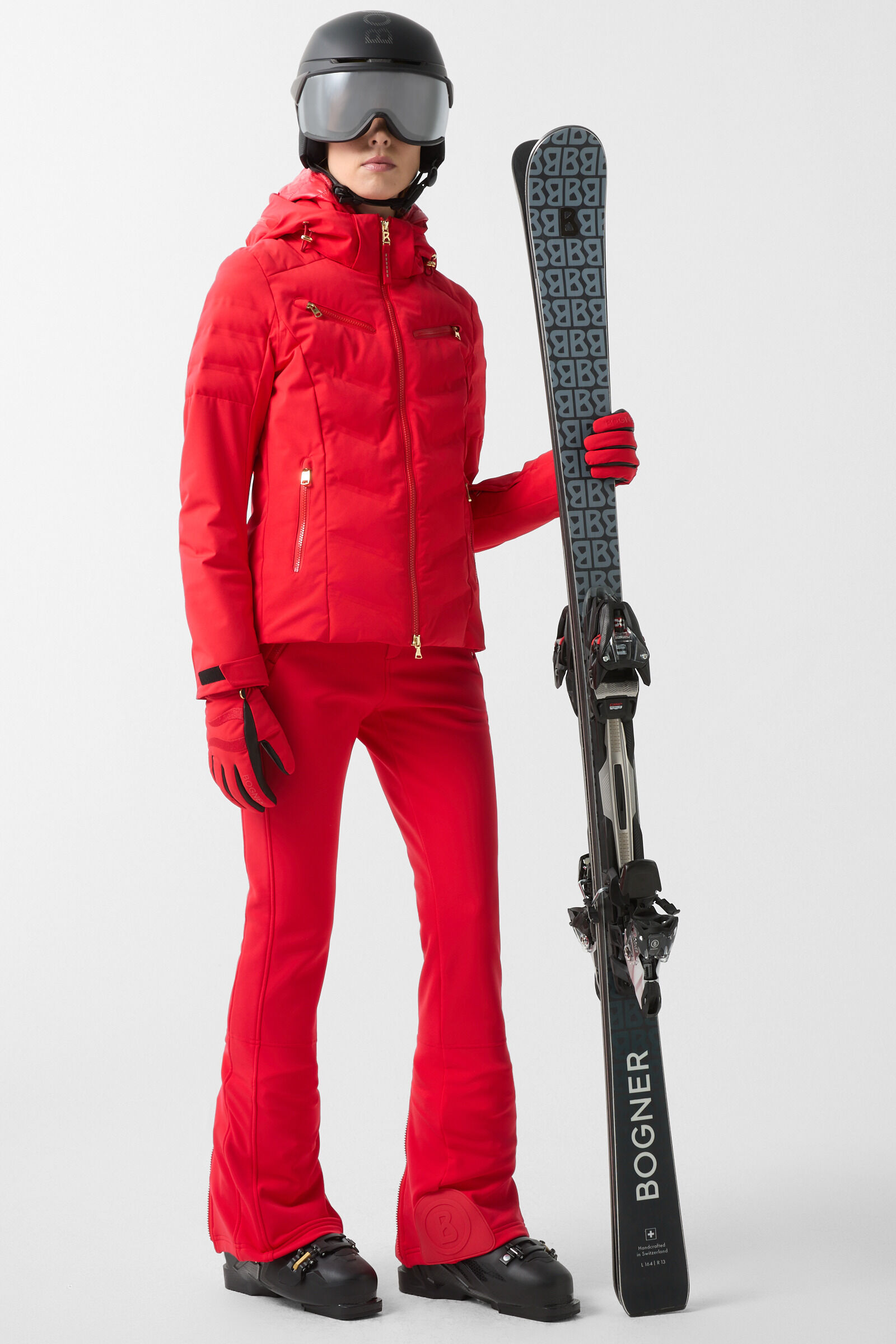 Hazel softshell ski trousers Red