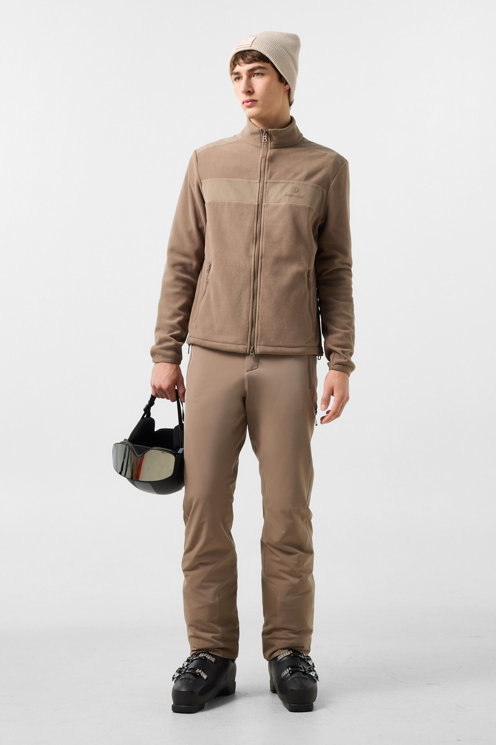 Josh mid-layer fleece jacket Taupe
